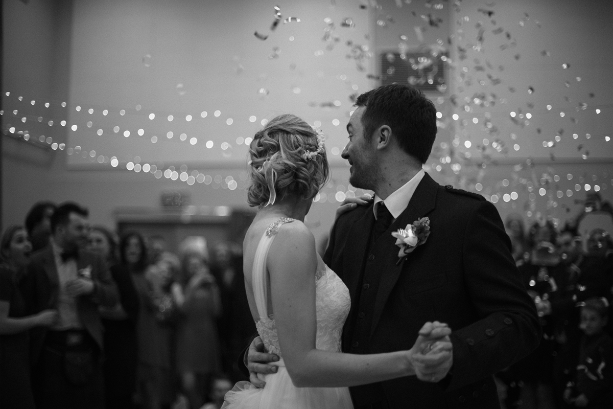 Killearn village hall wedding photographer