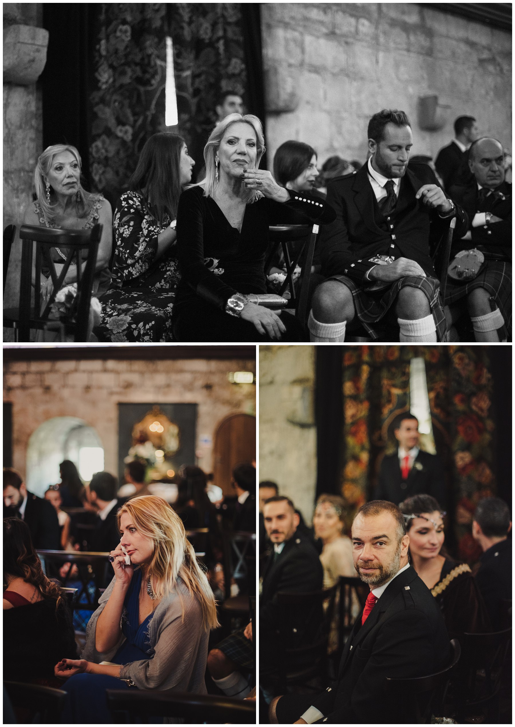 guests crying at the ceremony