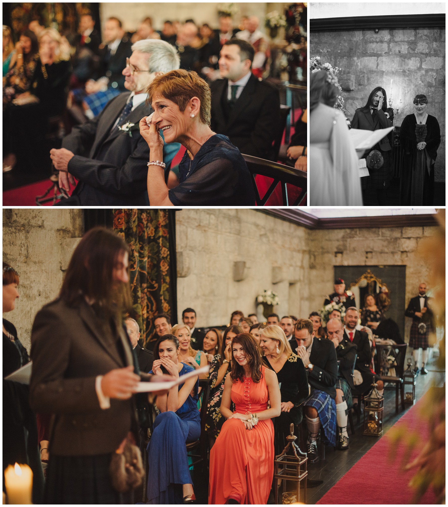 groom's mom crying during vows