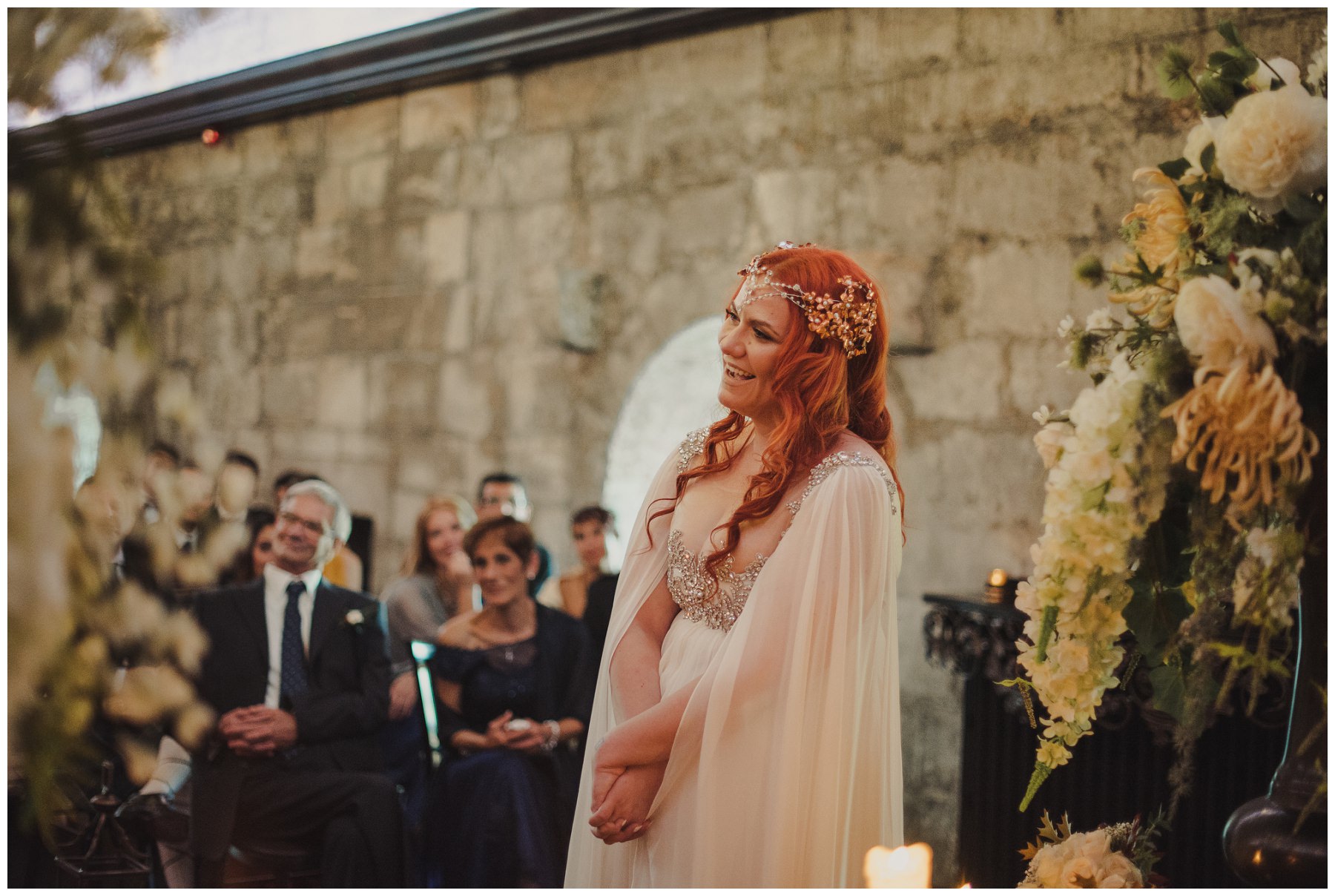 bride at the ceremony