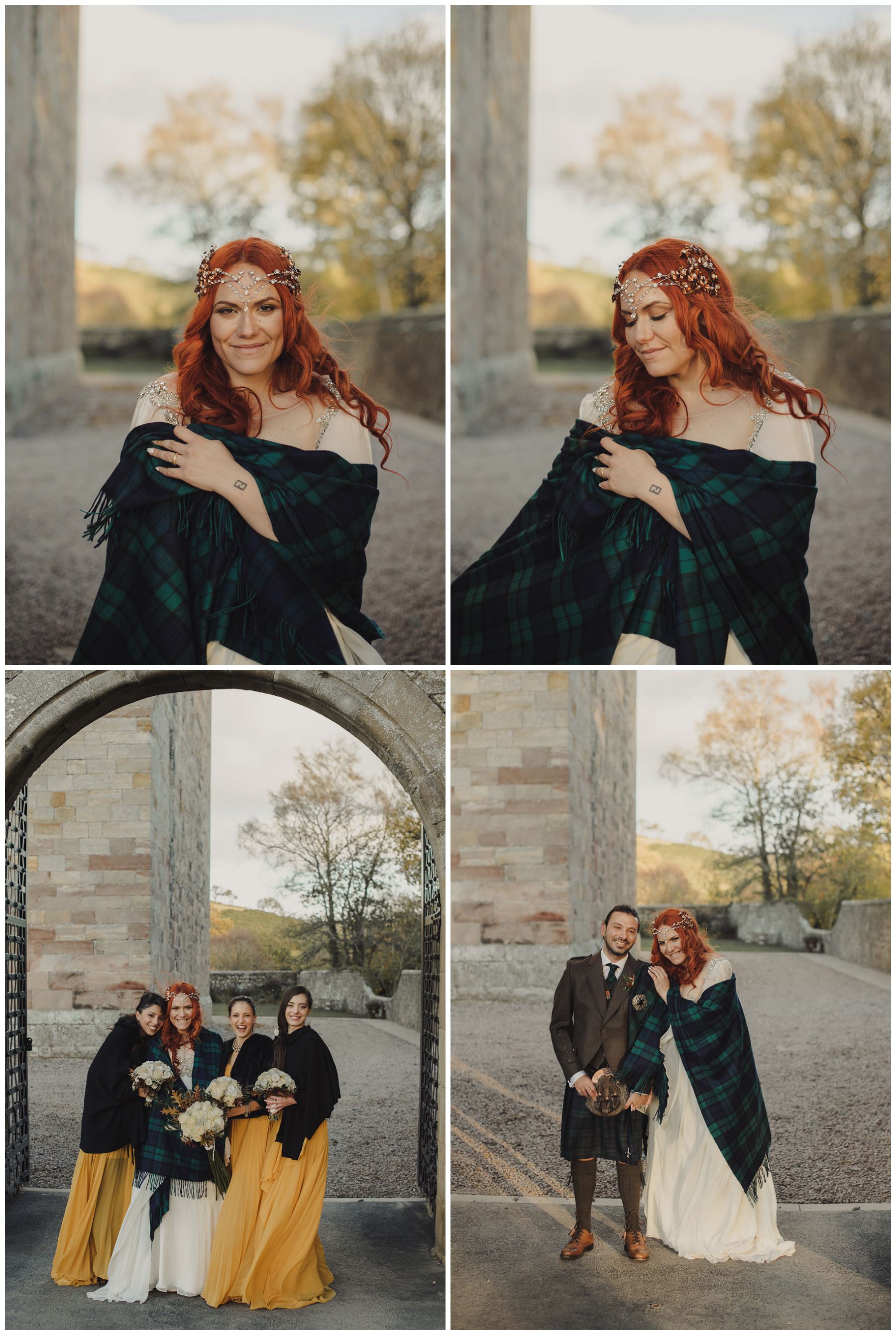 bridal portrait at the gate