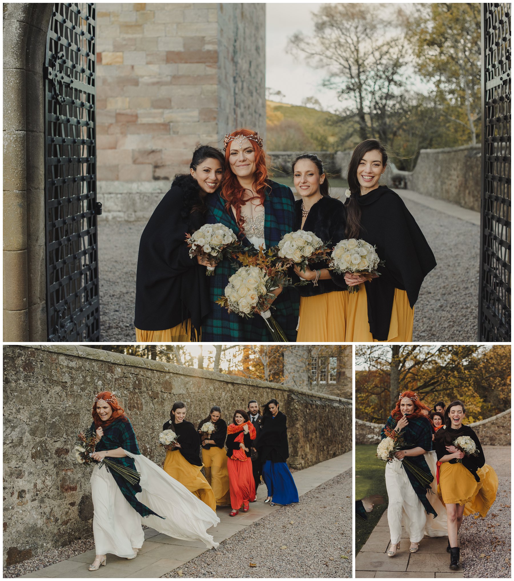 bride and bridesmaids