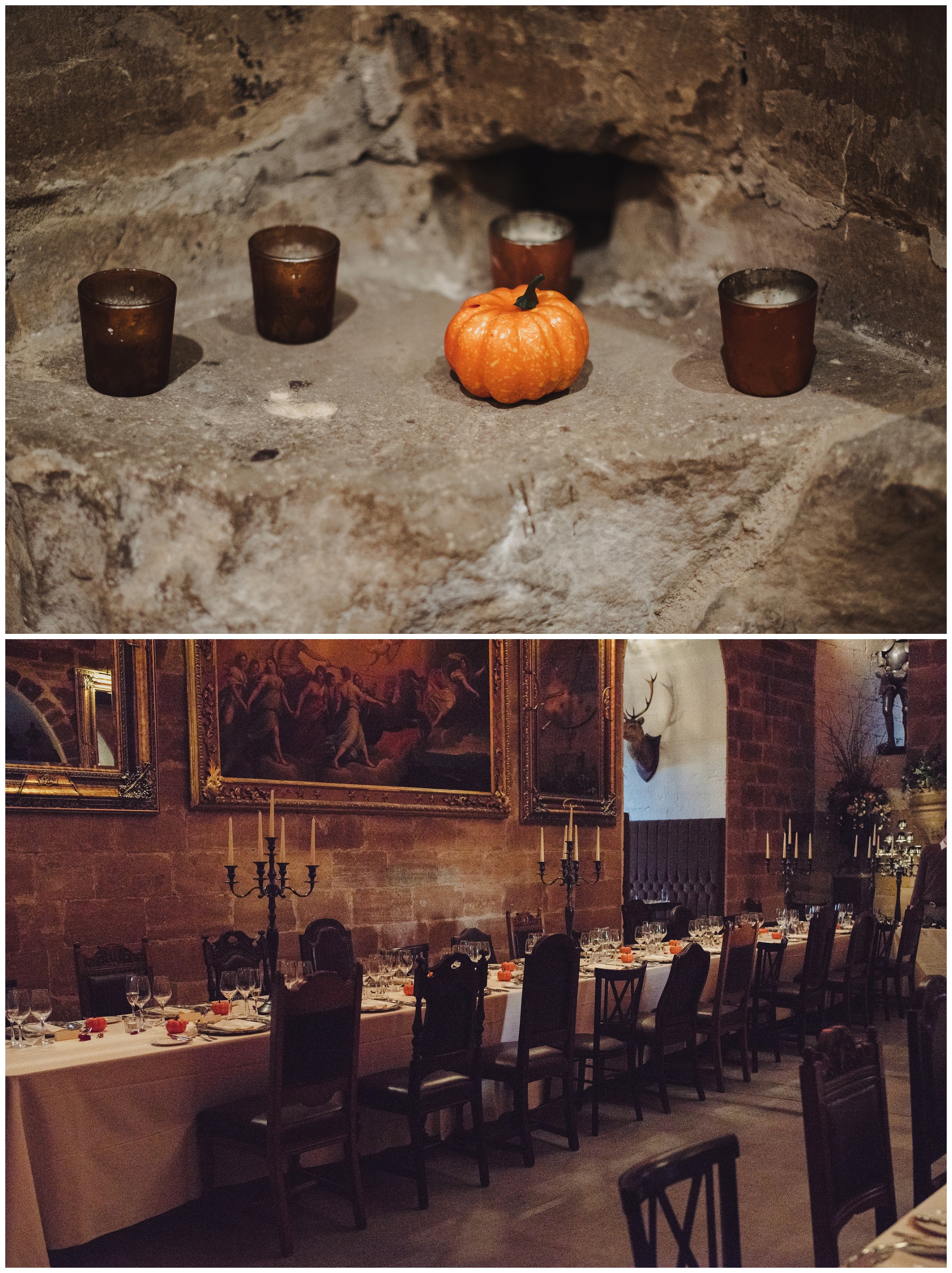 halloween table setting