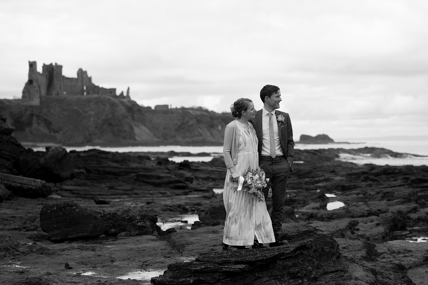Seacliff Beach with a view over Tantallon Castle.