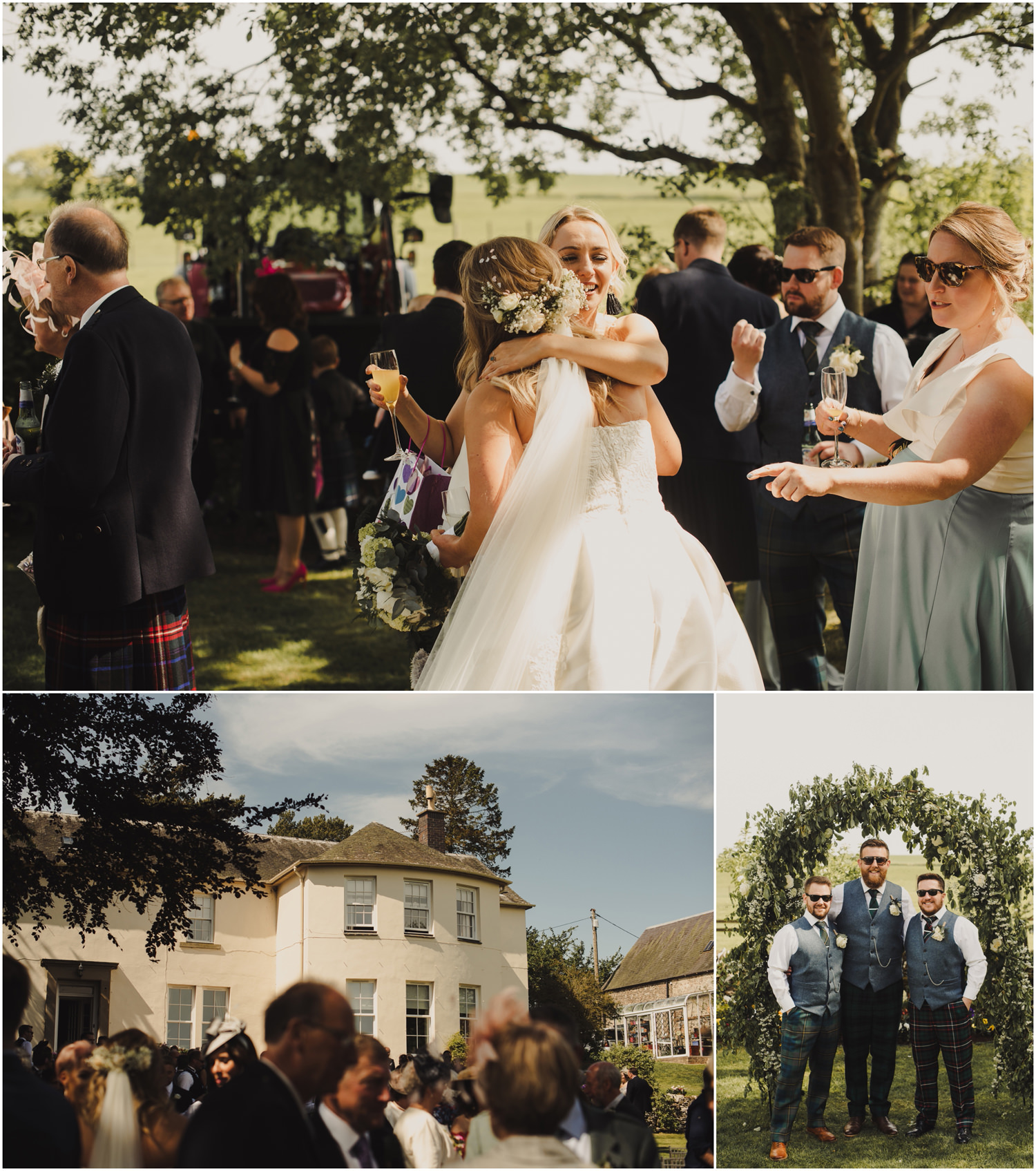 outdoor wedding in the scottish borders