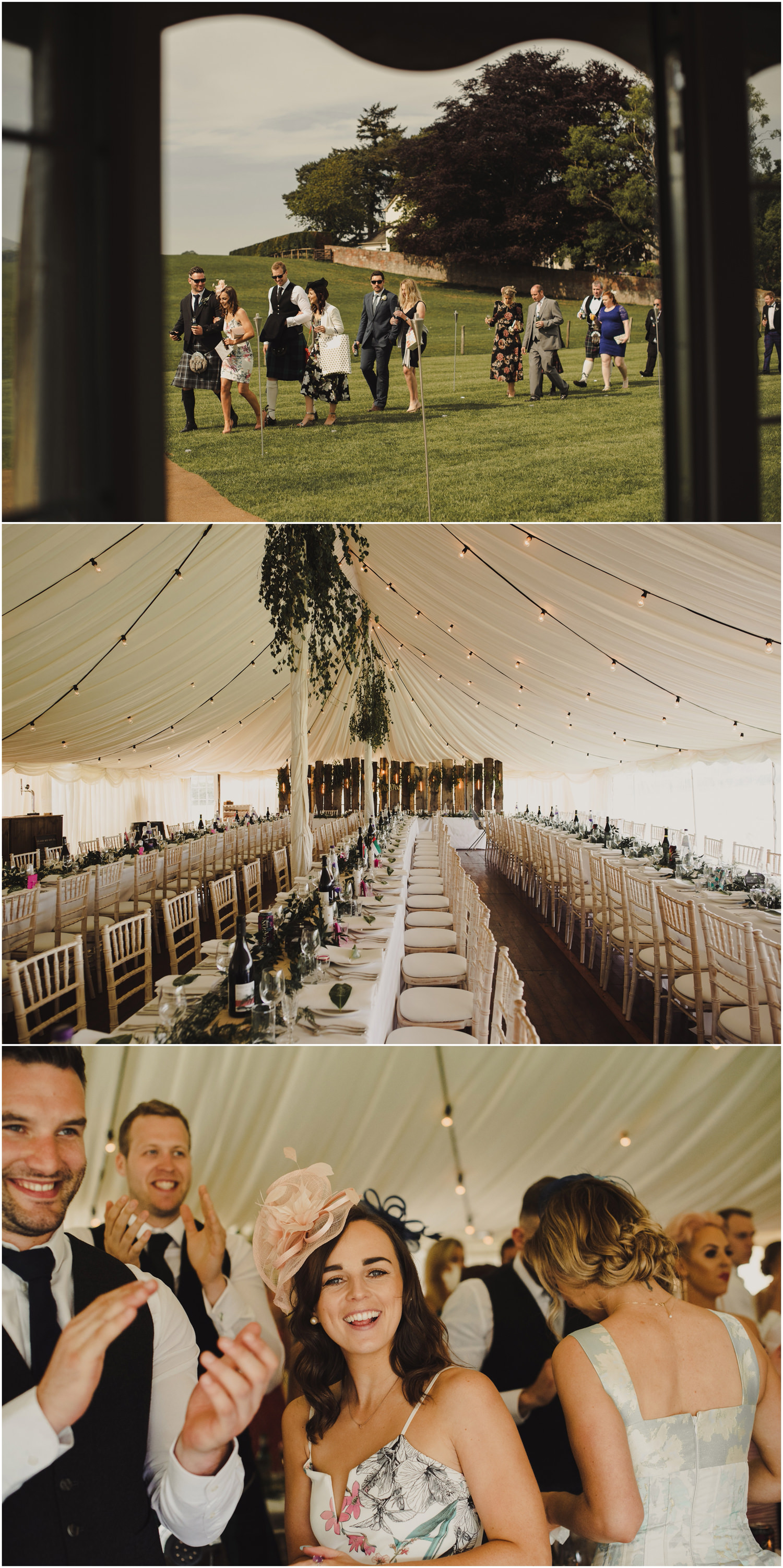 marquee wedding scottish borders
