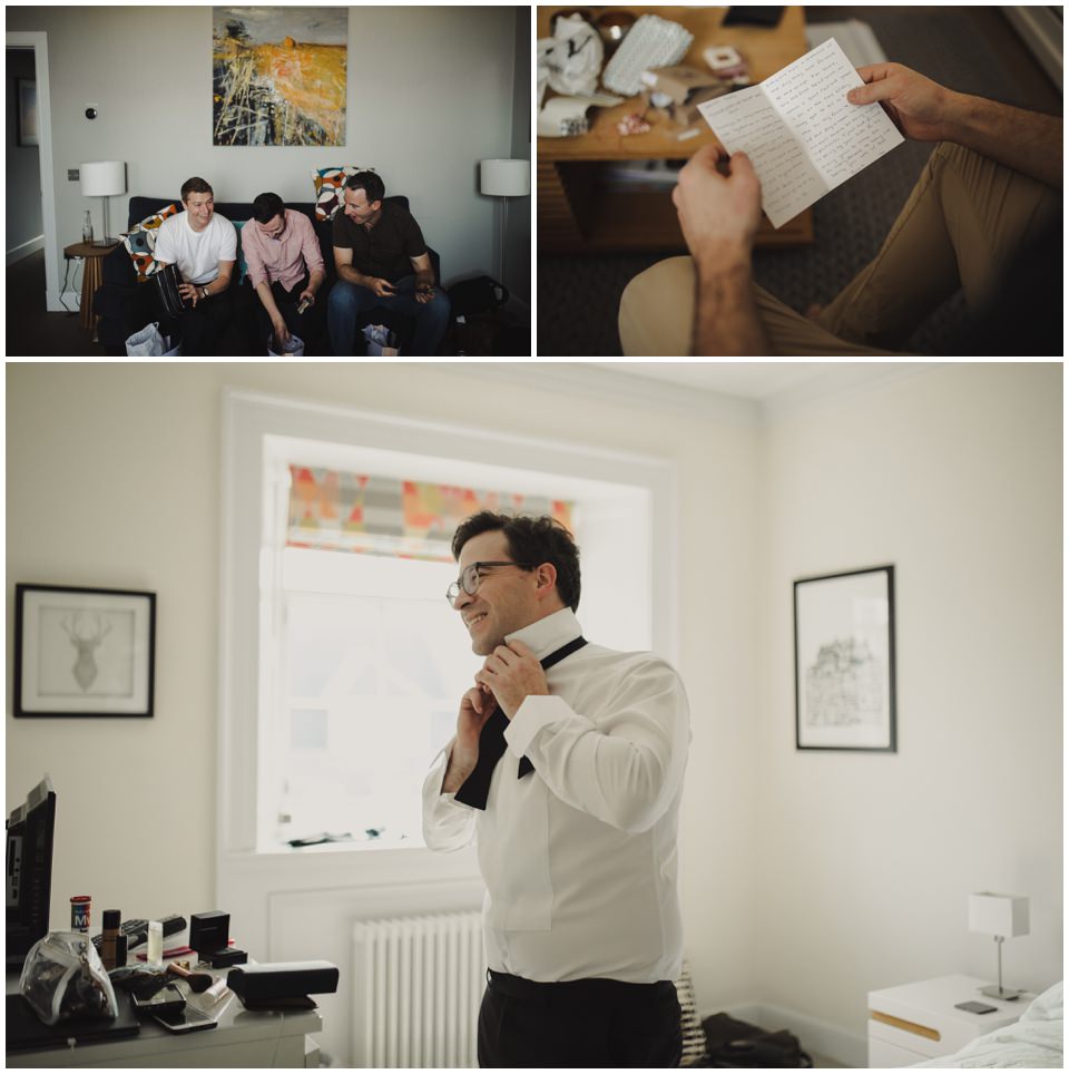 getting ready at air bnb edinburgh