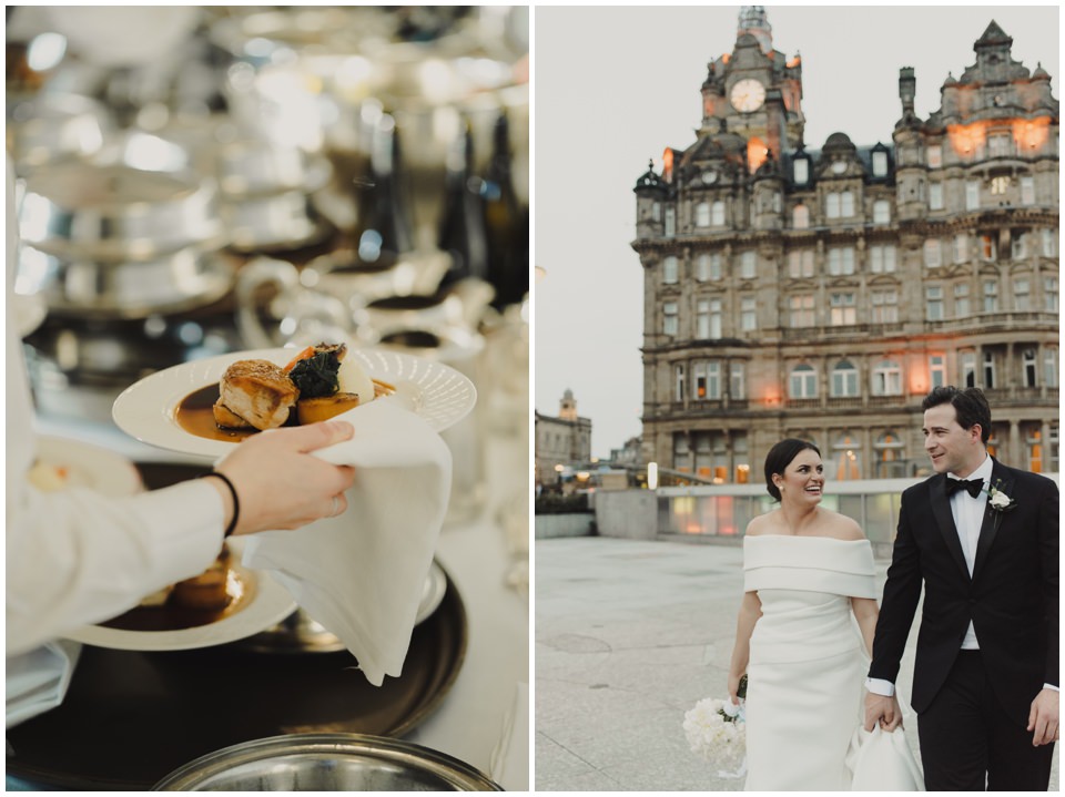 bride and groom photos around balmoral