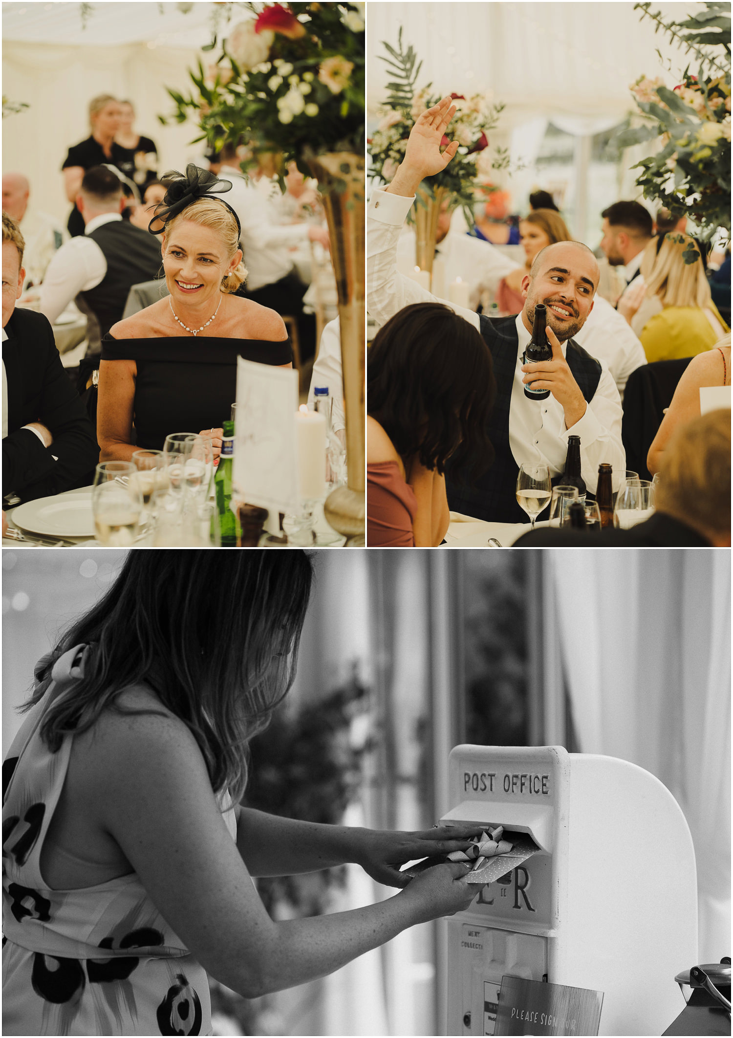 wedding meal in a marquee