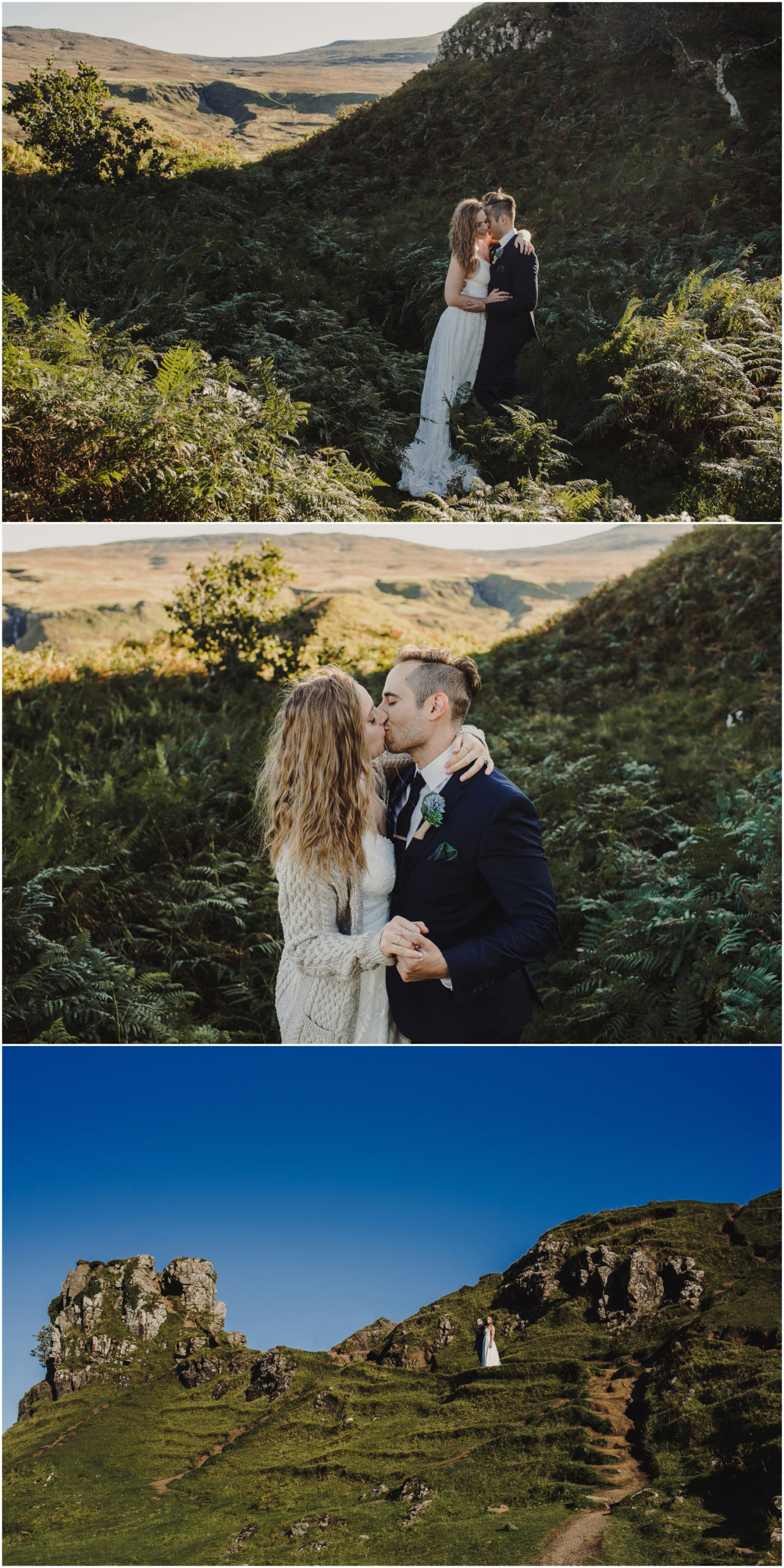 wedding photos taken in isle of skye american couple