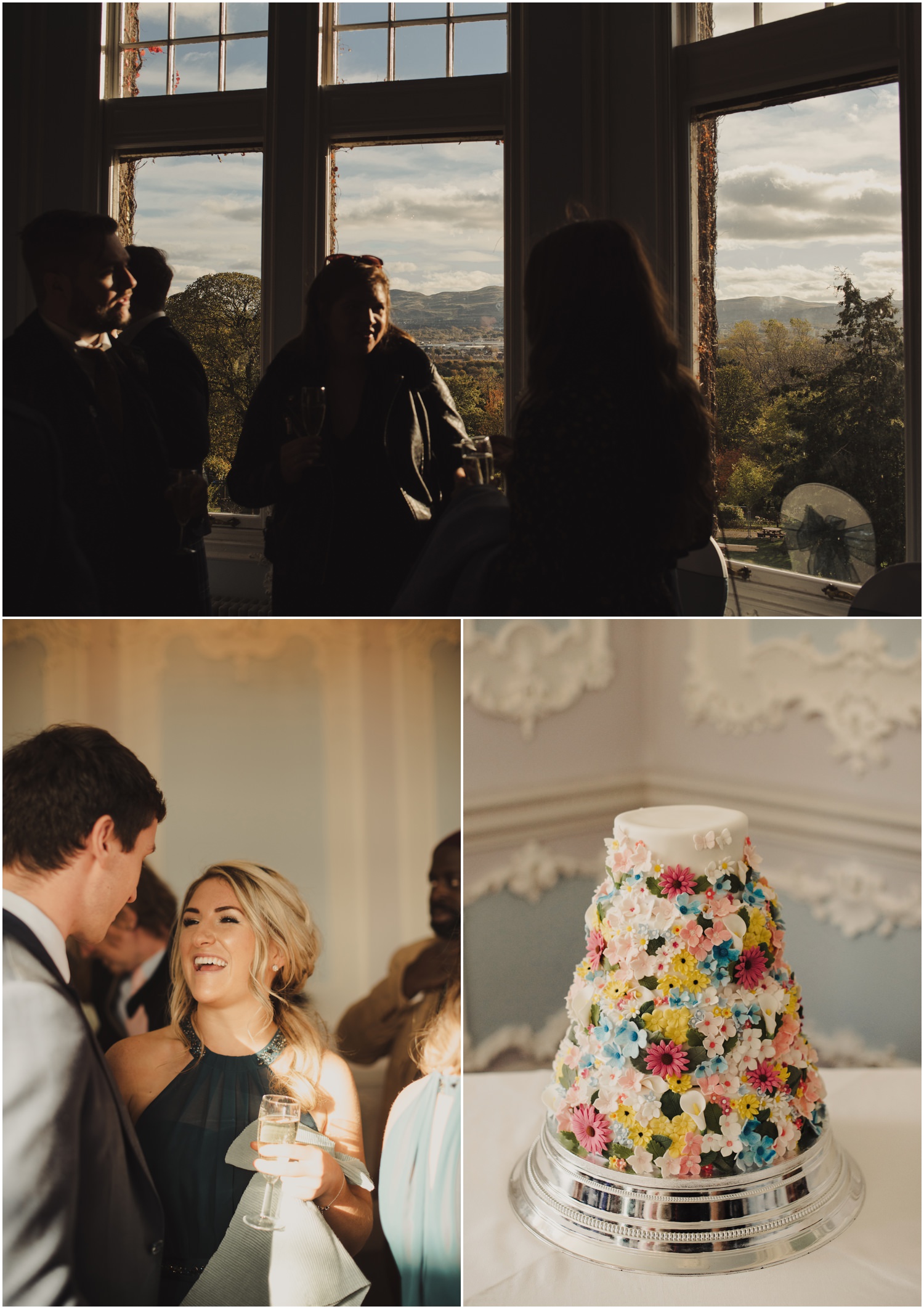 floral wedding cake