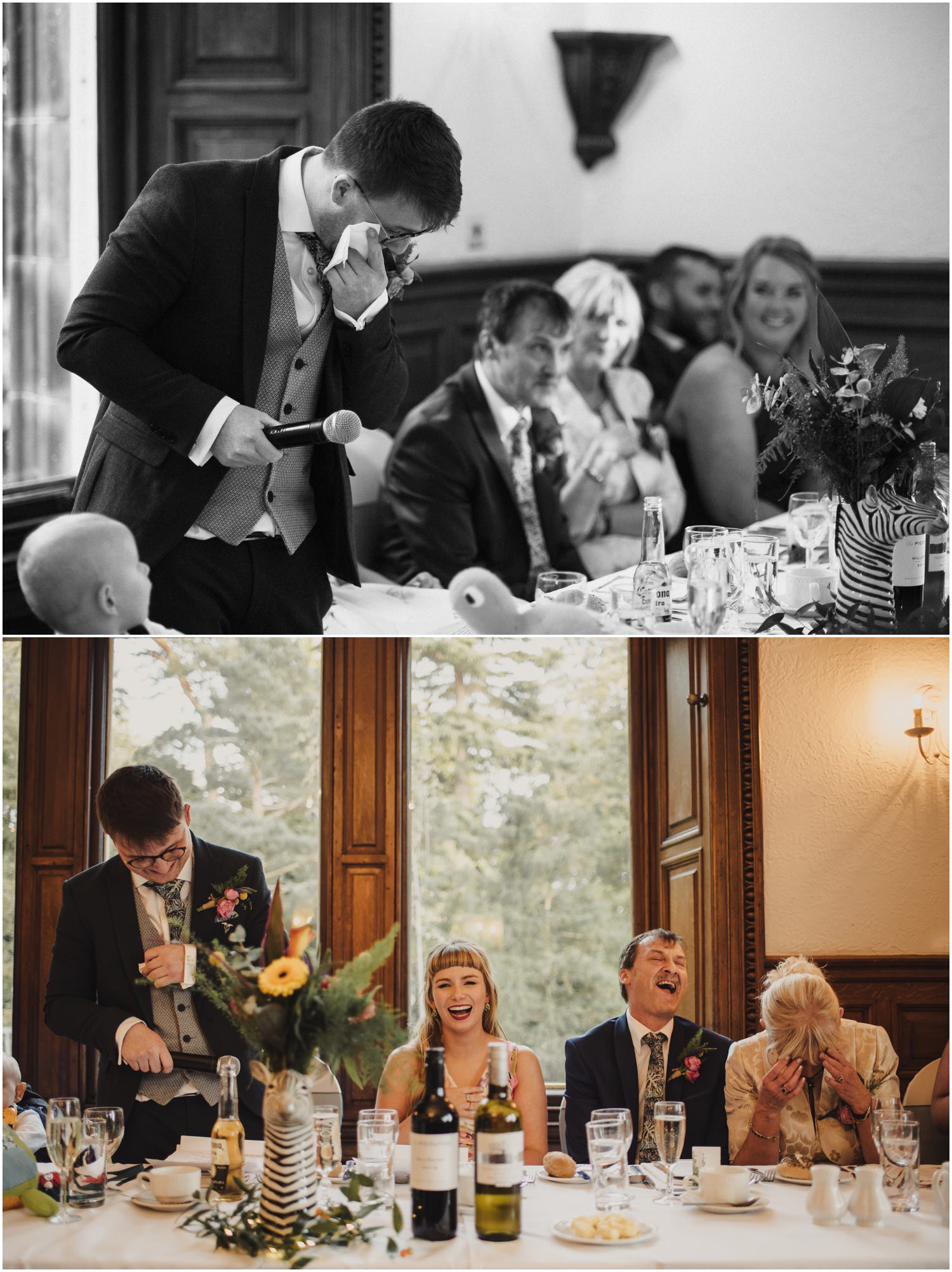groom crying during speeches