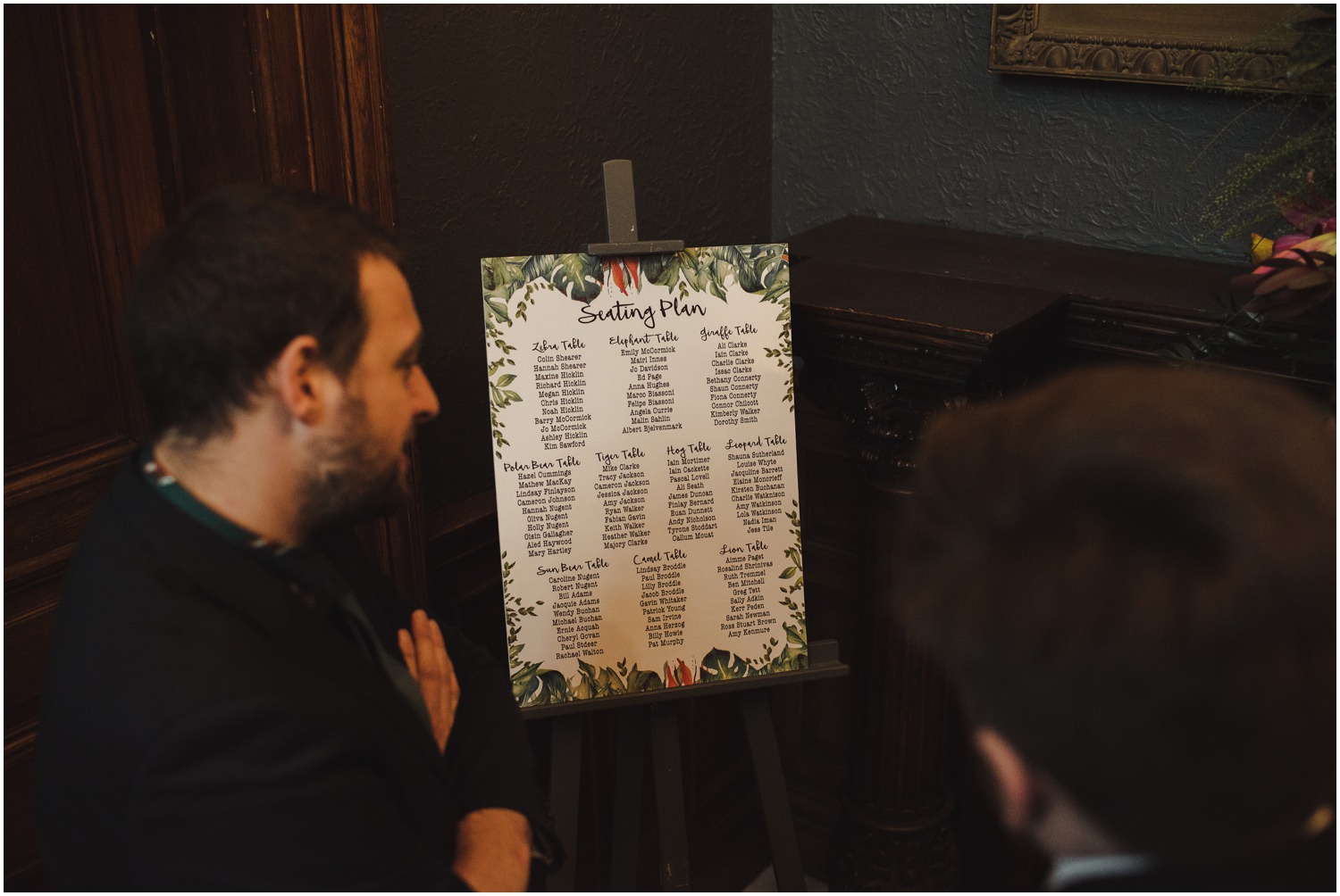 table setting plan zoo theme