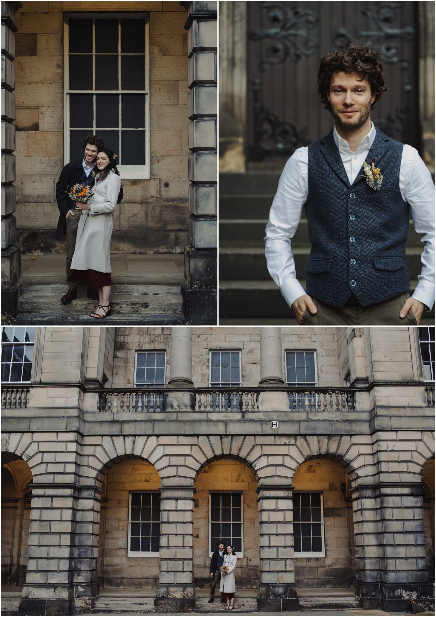 bride and groom together 