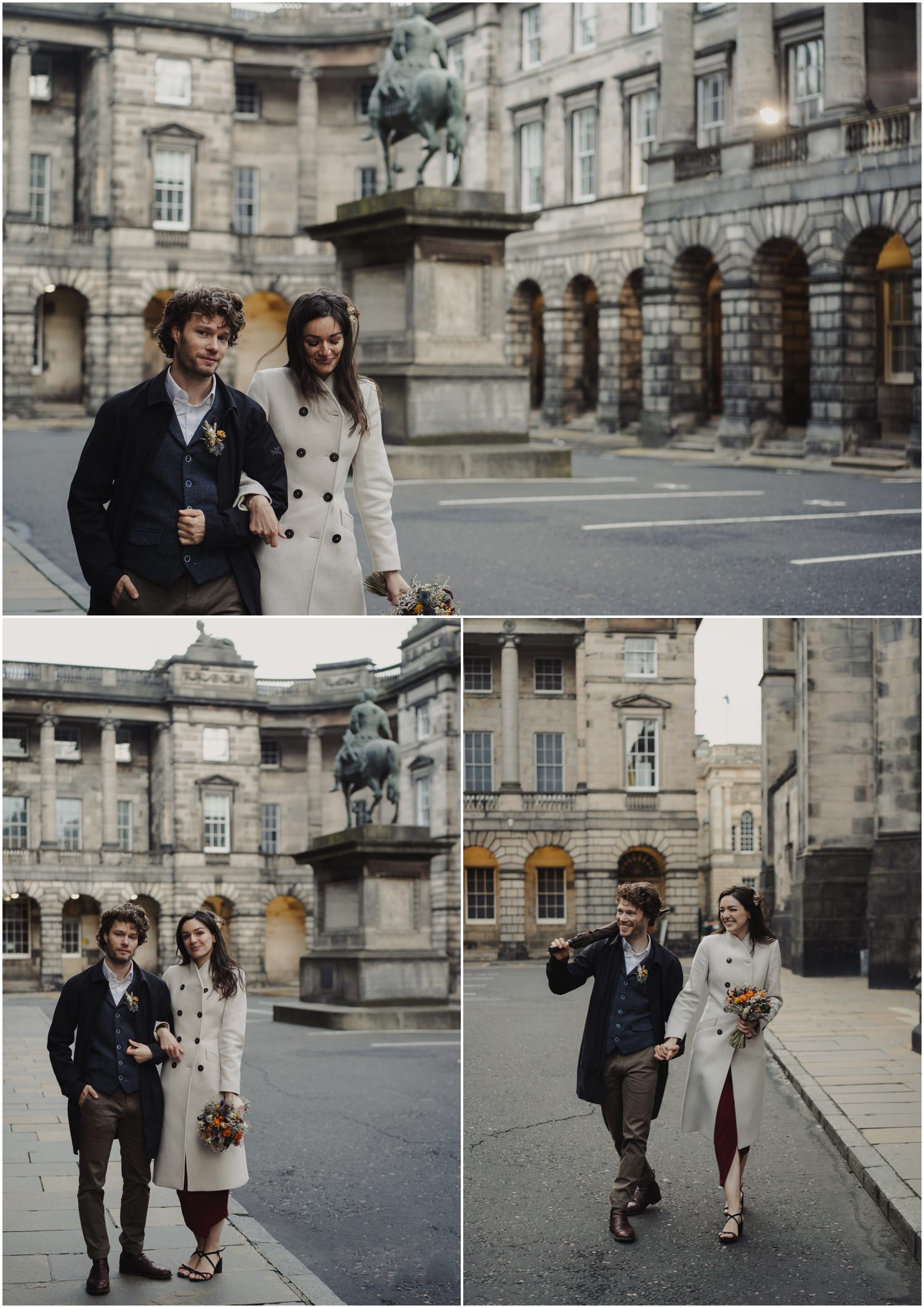 wedidng couple walking together