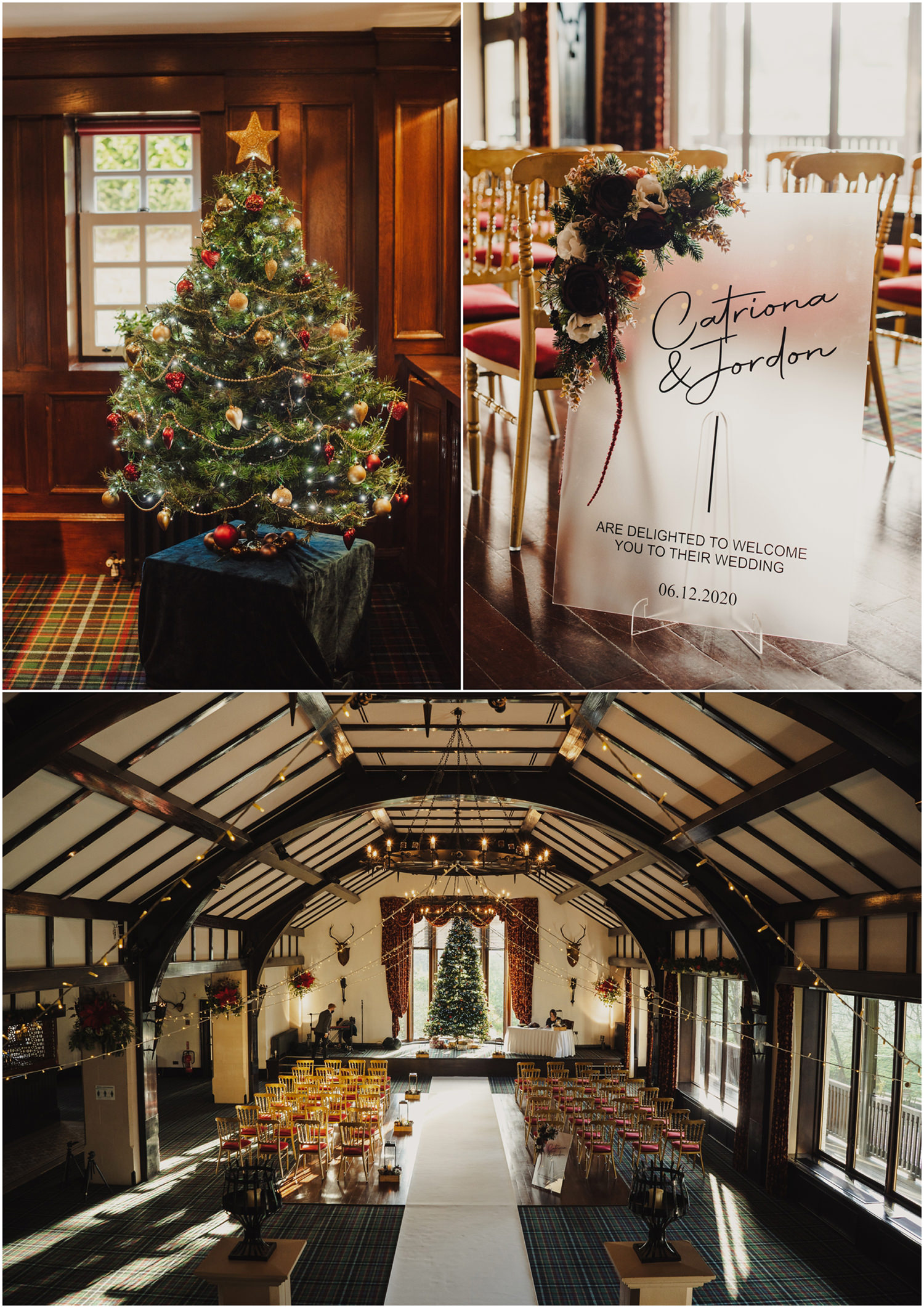 christmas wedding at Brig o'Doon