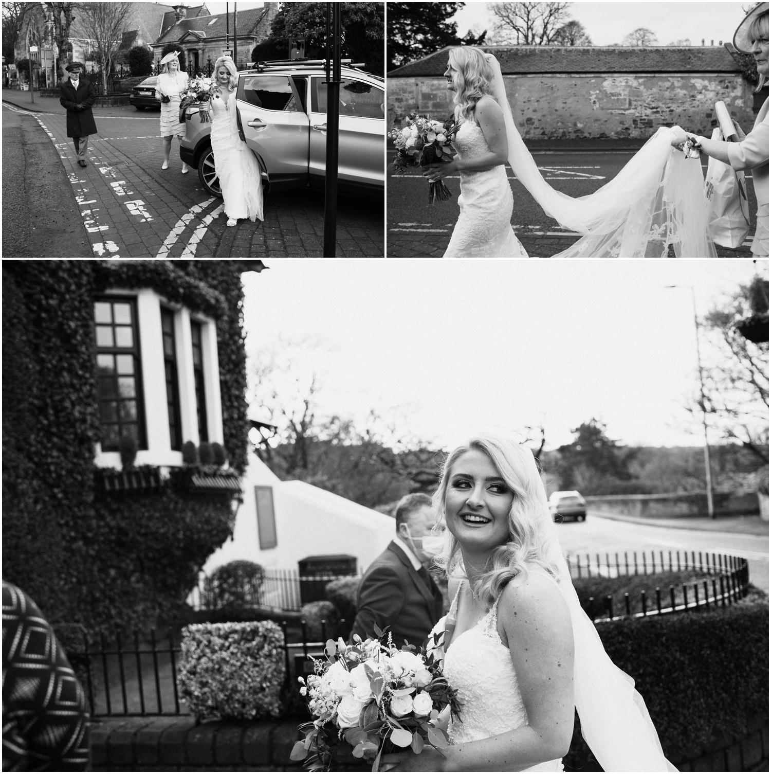 bride arrives for the ceremony