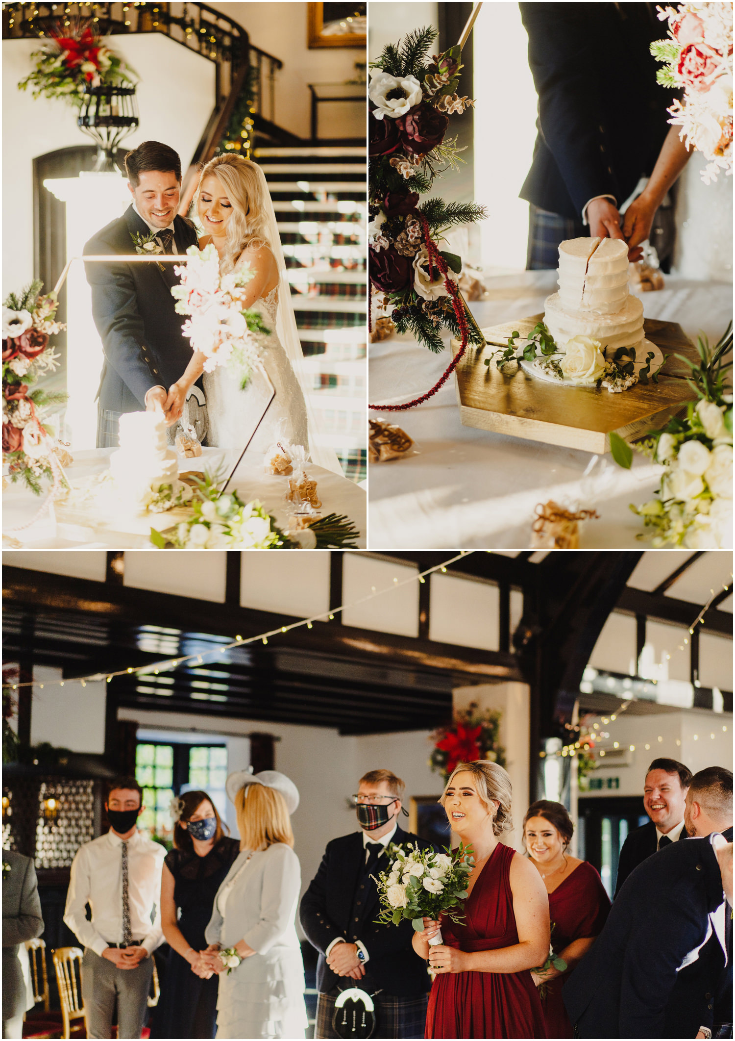 cutting the cake
