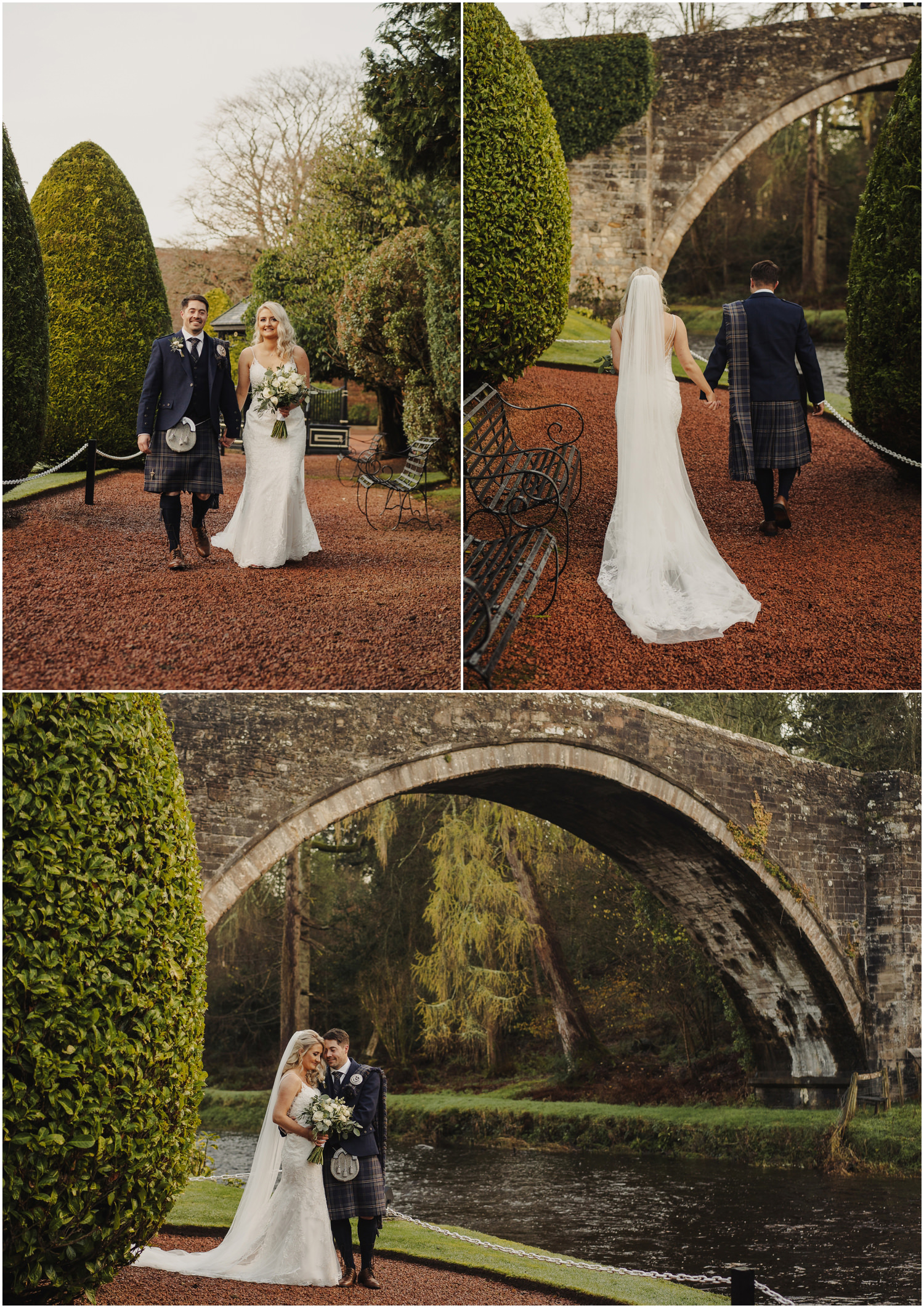 wedding photos at brig o'doon
