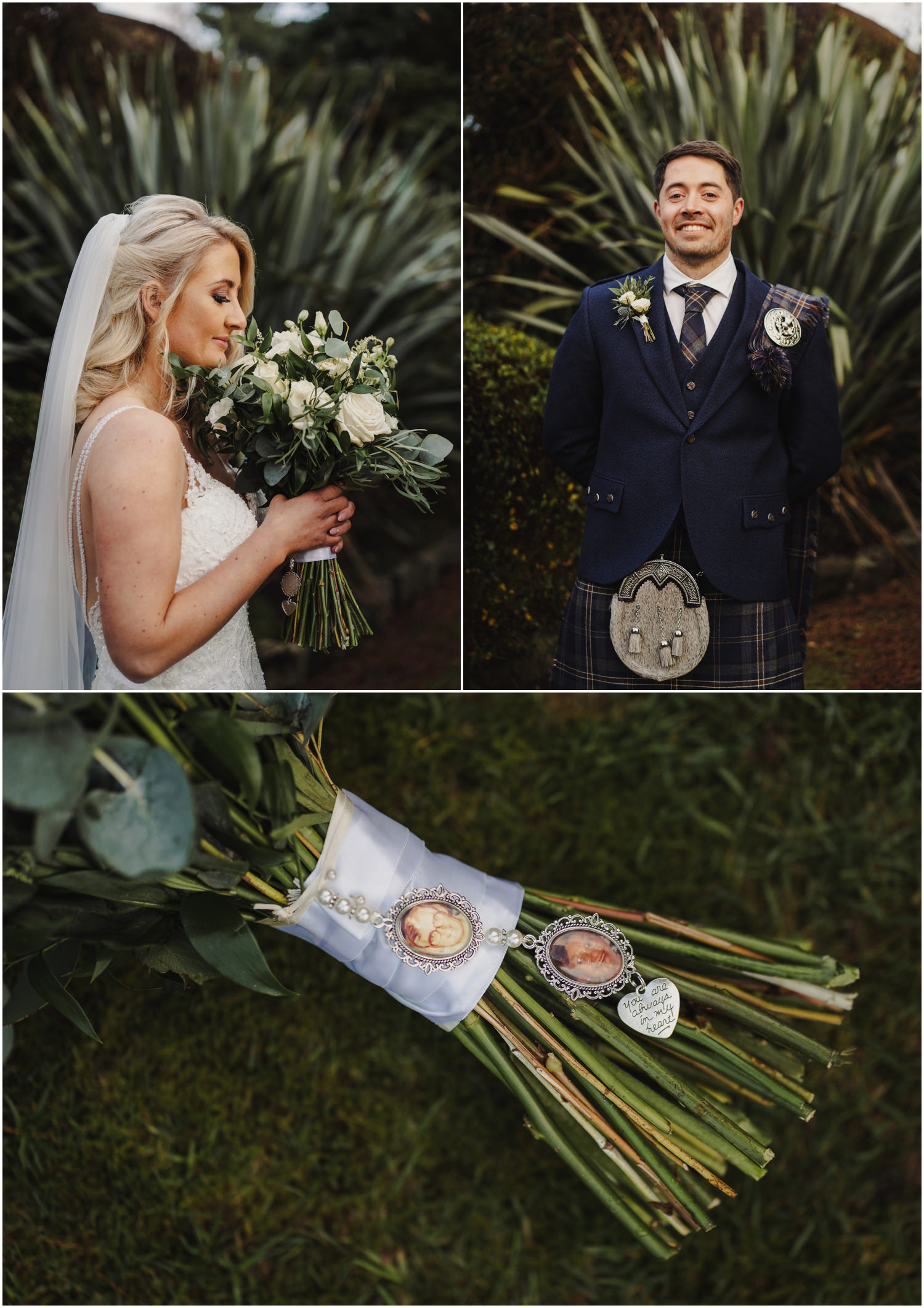 bridal portrait with flowers