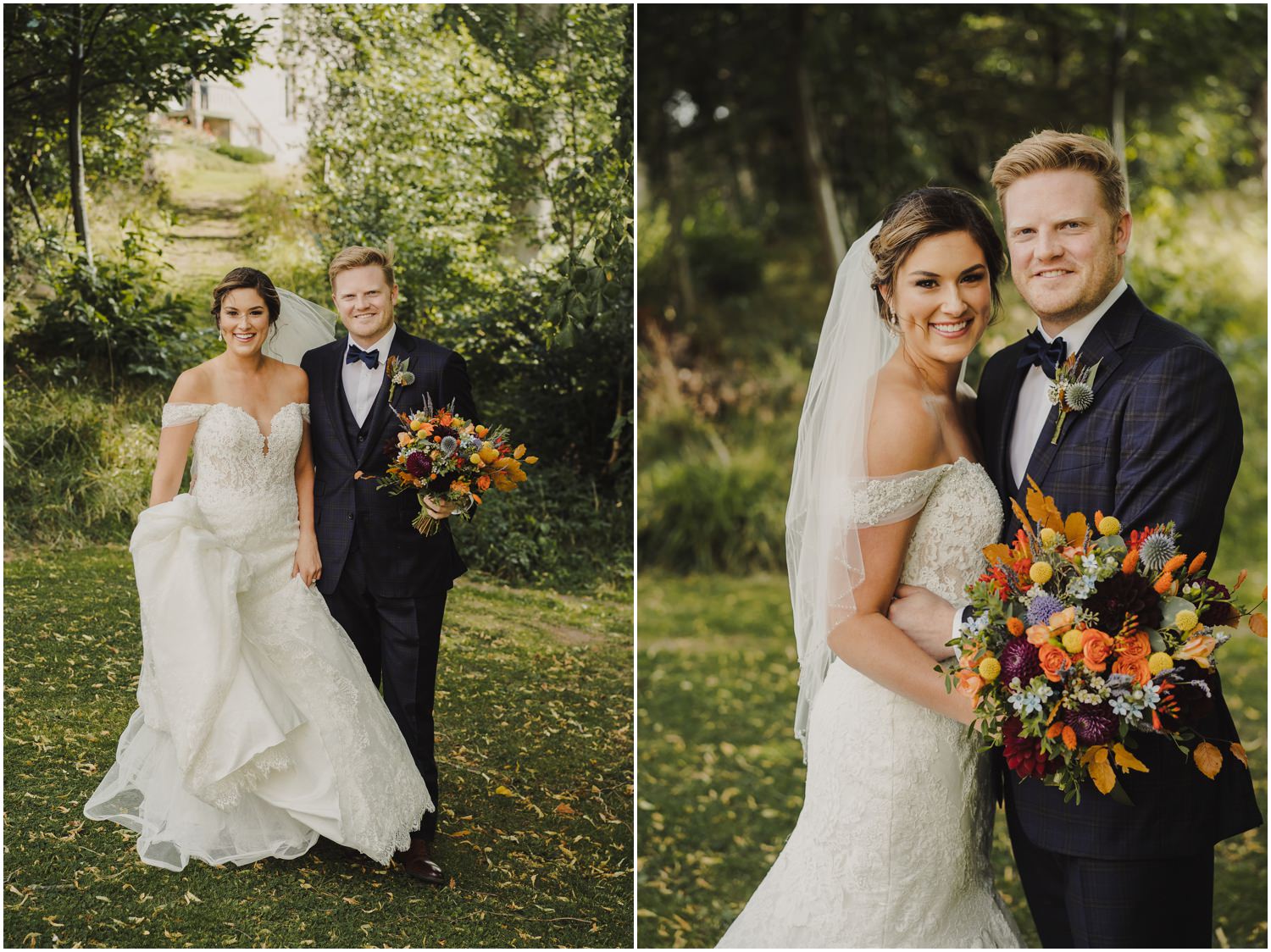 bride and groom portrait