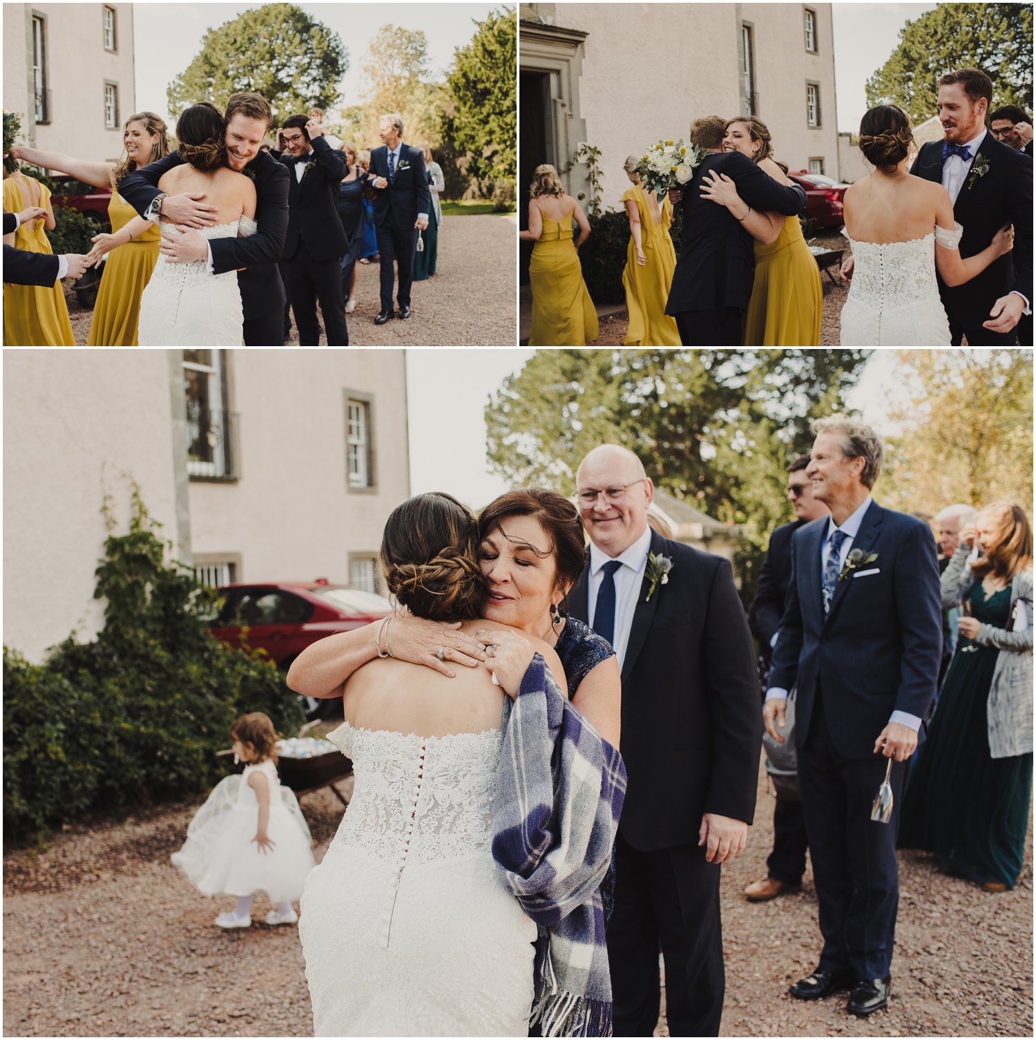 guests congratulating the couple
