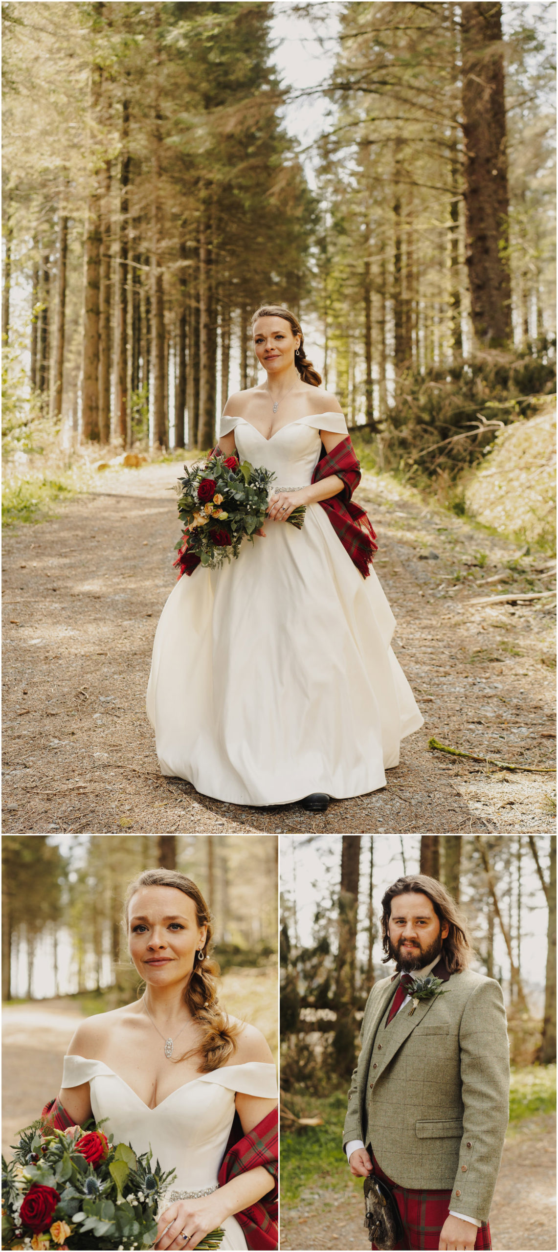 american bride with scottish style