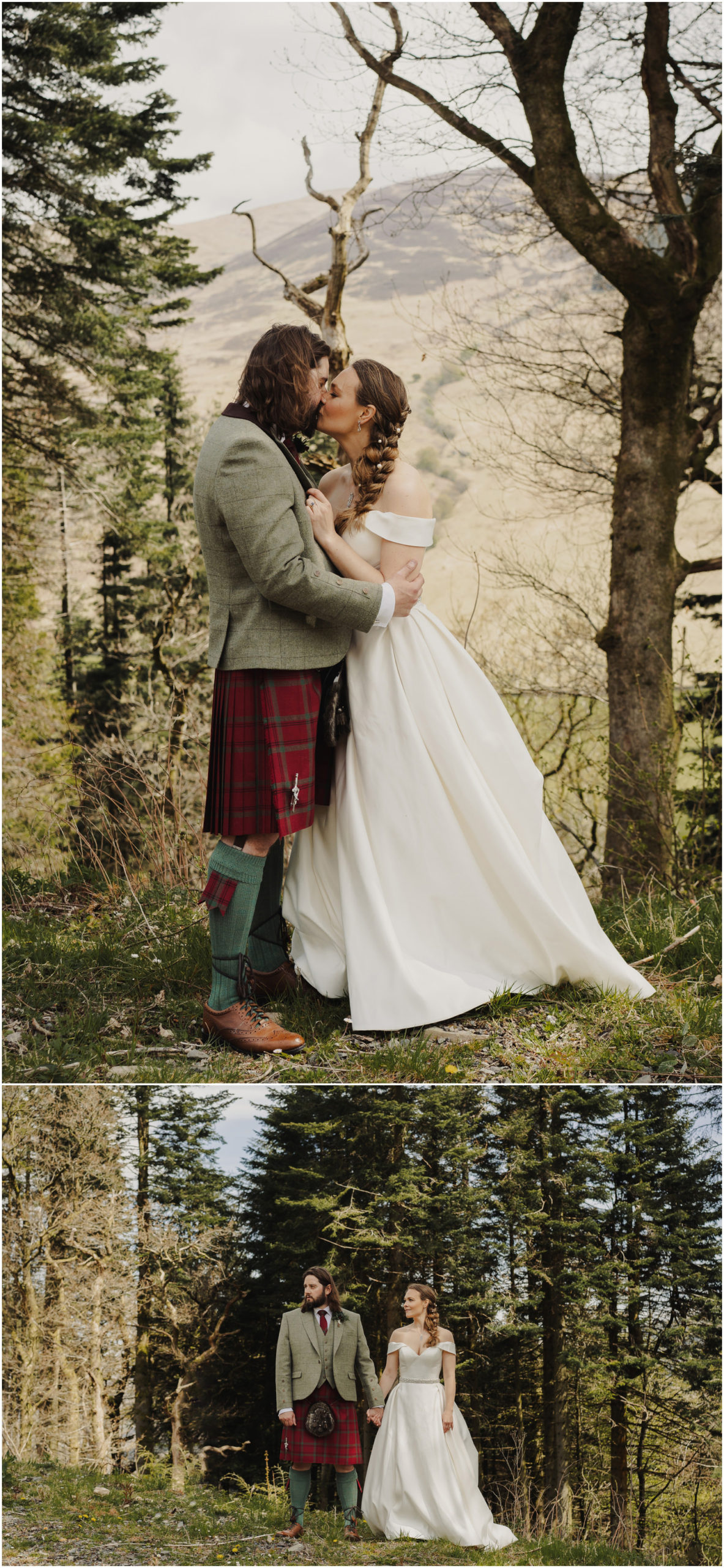 elopement shoot in the forest