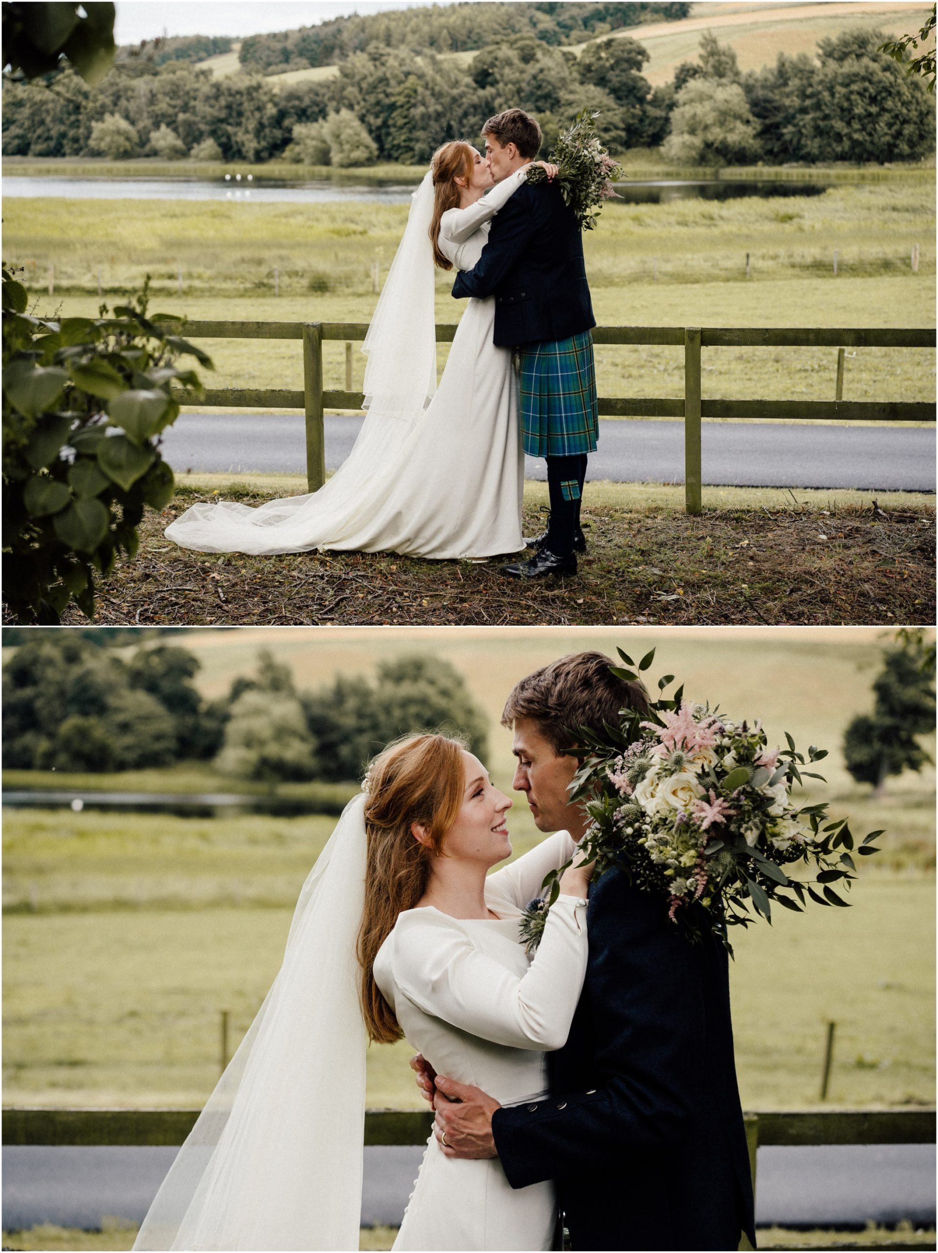 bride and groom together 