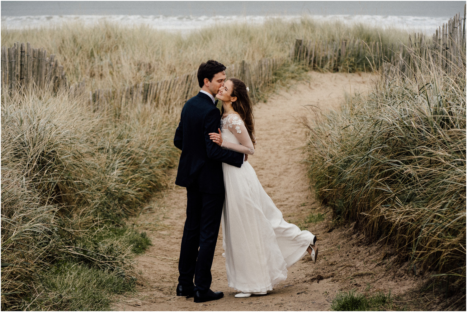wedding photoshoot in west sands St Andrews photographer