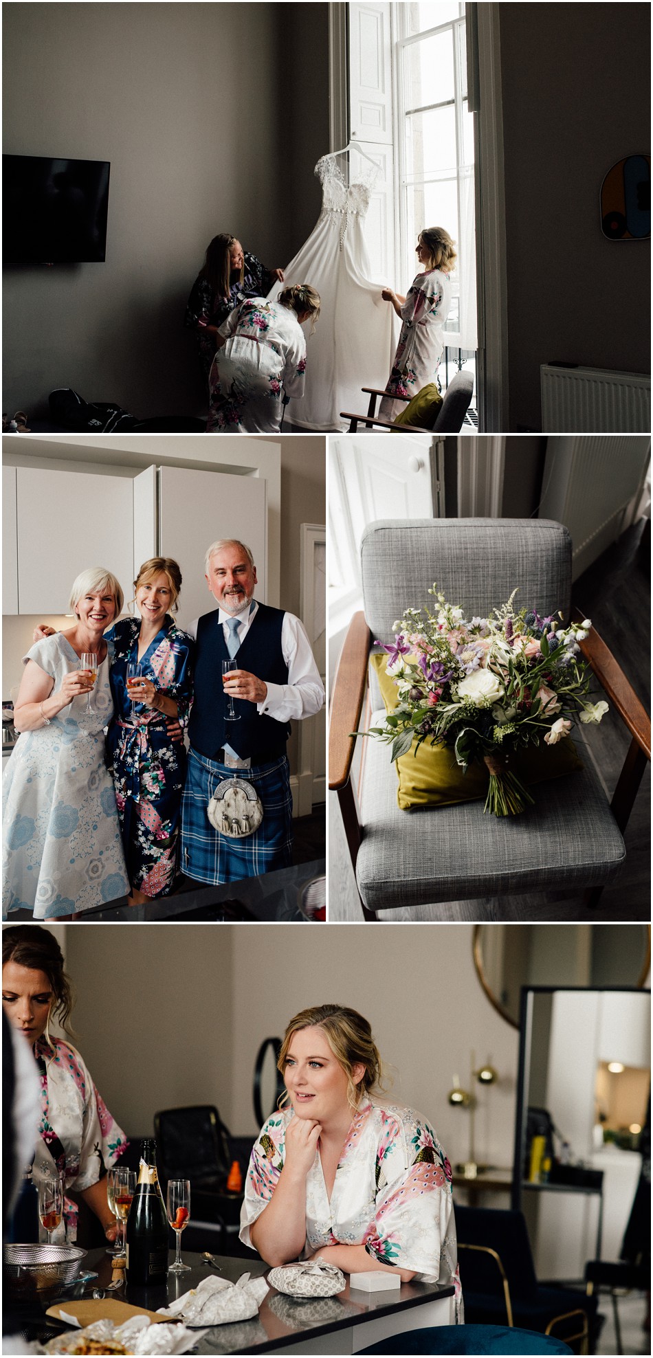 rose and ammi wedding flowers