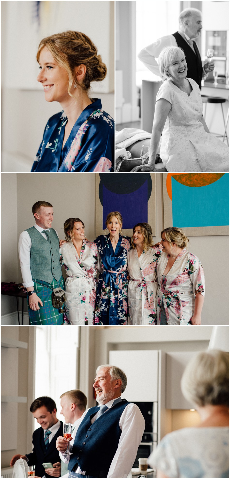 floral robes for bridal party