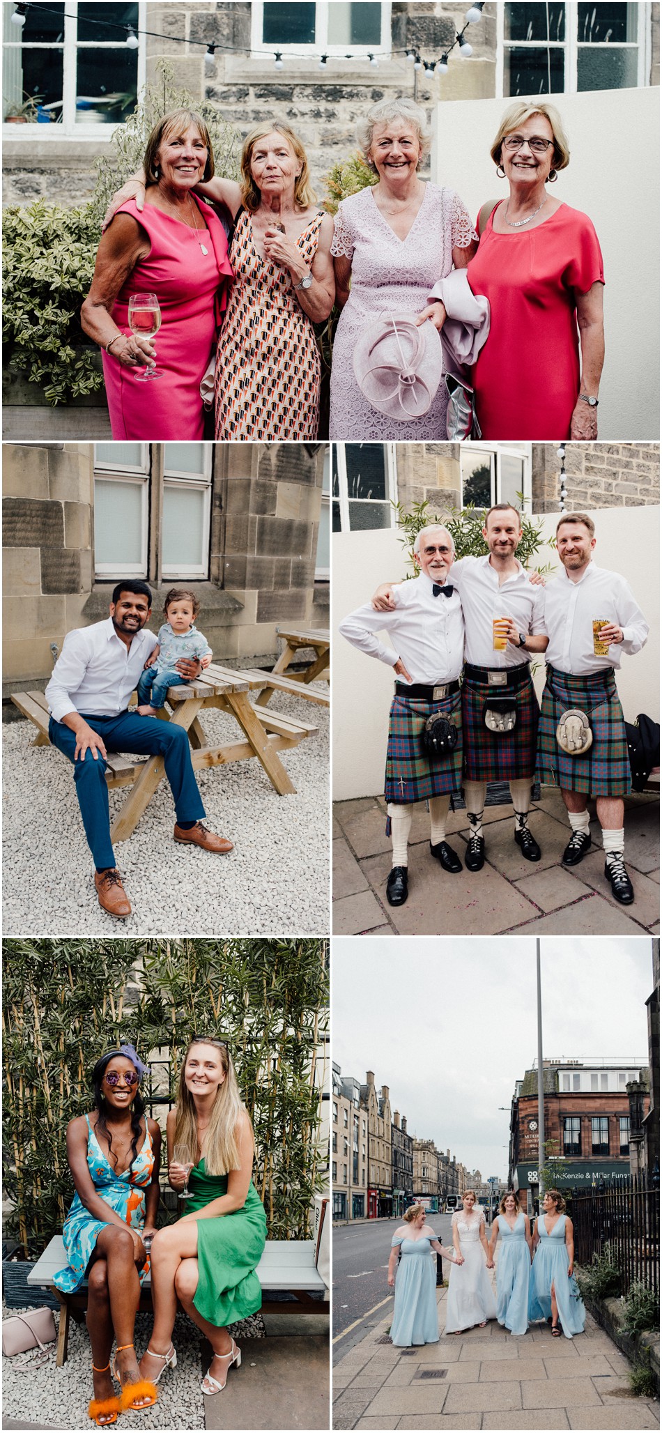 wedding guests at the old dr bells baths