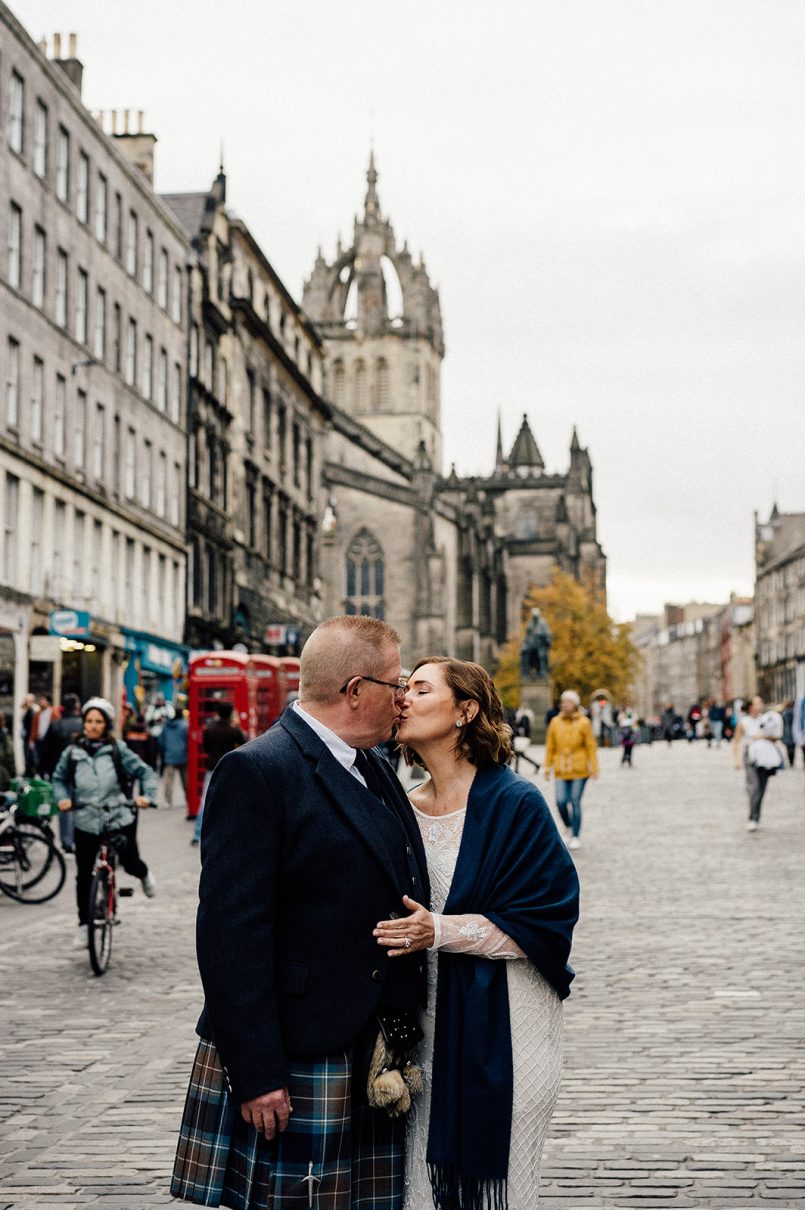 Vows renewal at the St Giles Cathedral on the Royal Mile in Edinburgh.