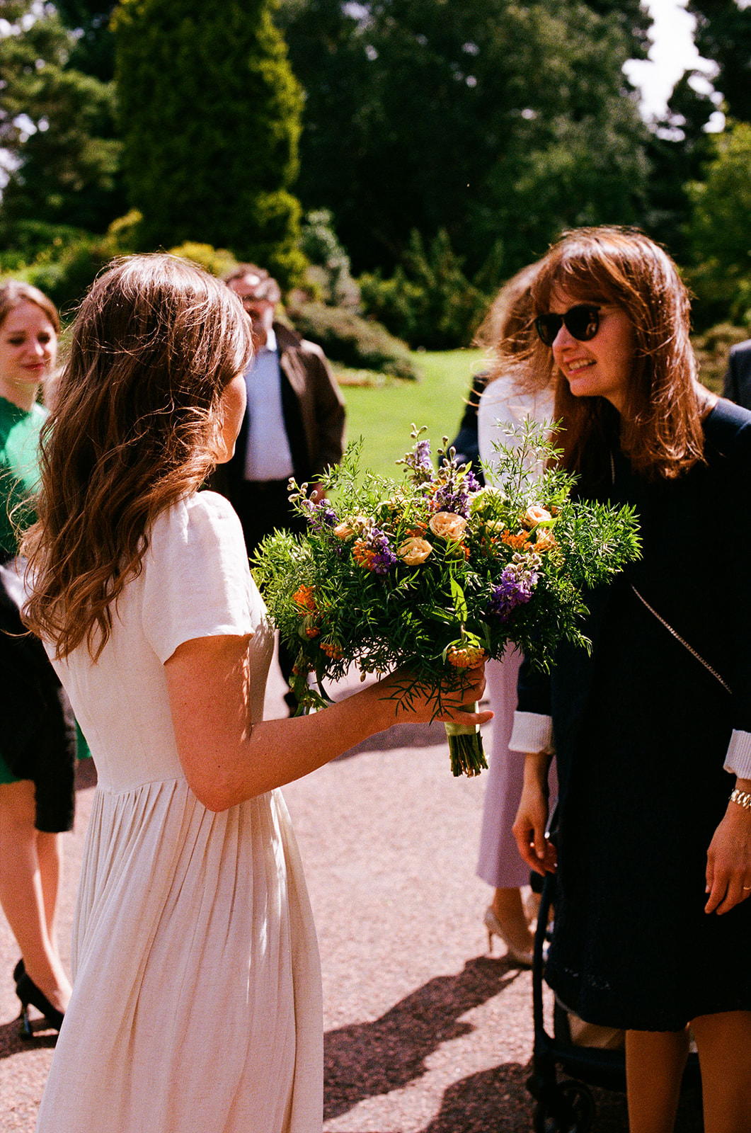 35mm film wedding photos taken by edinburgh wedding photographer at the Royal Botanic Gardens in Edinburgh.