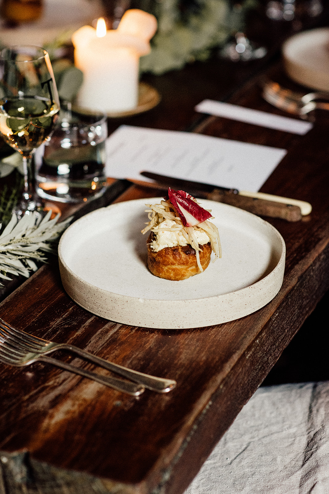 Wedding dish at the Timberyard restaurant.