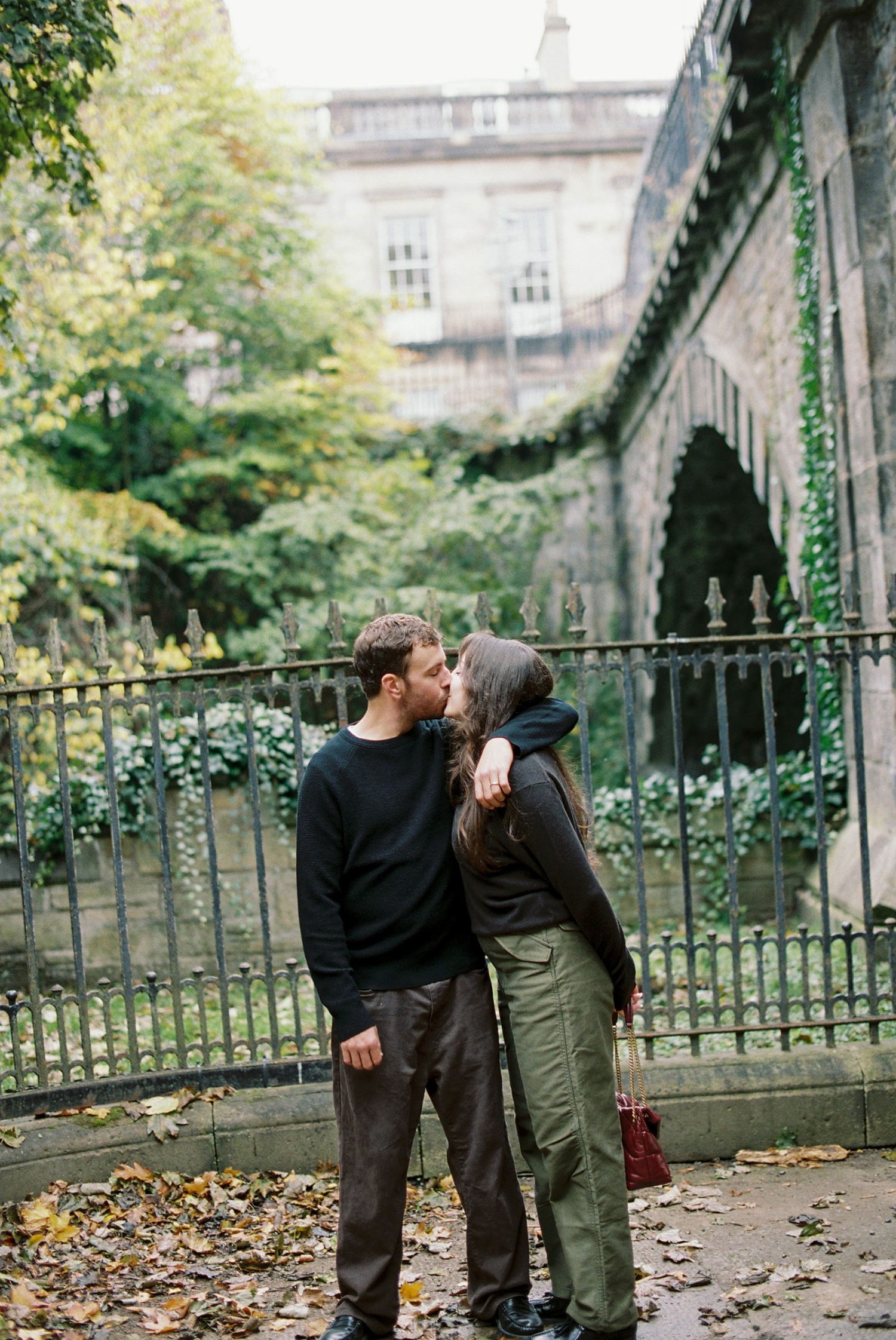 Quirky photo of a couple captured on analogue camera.