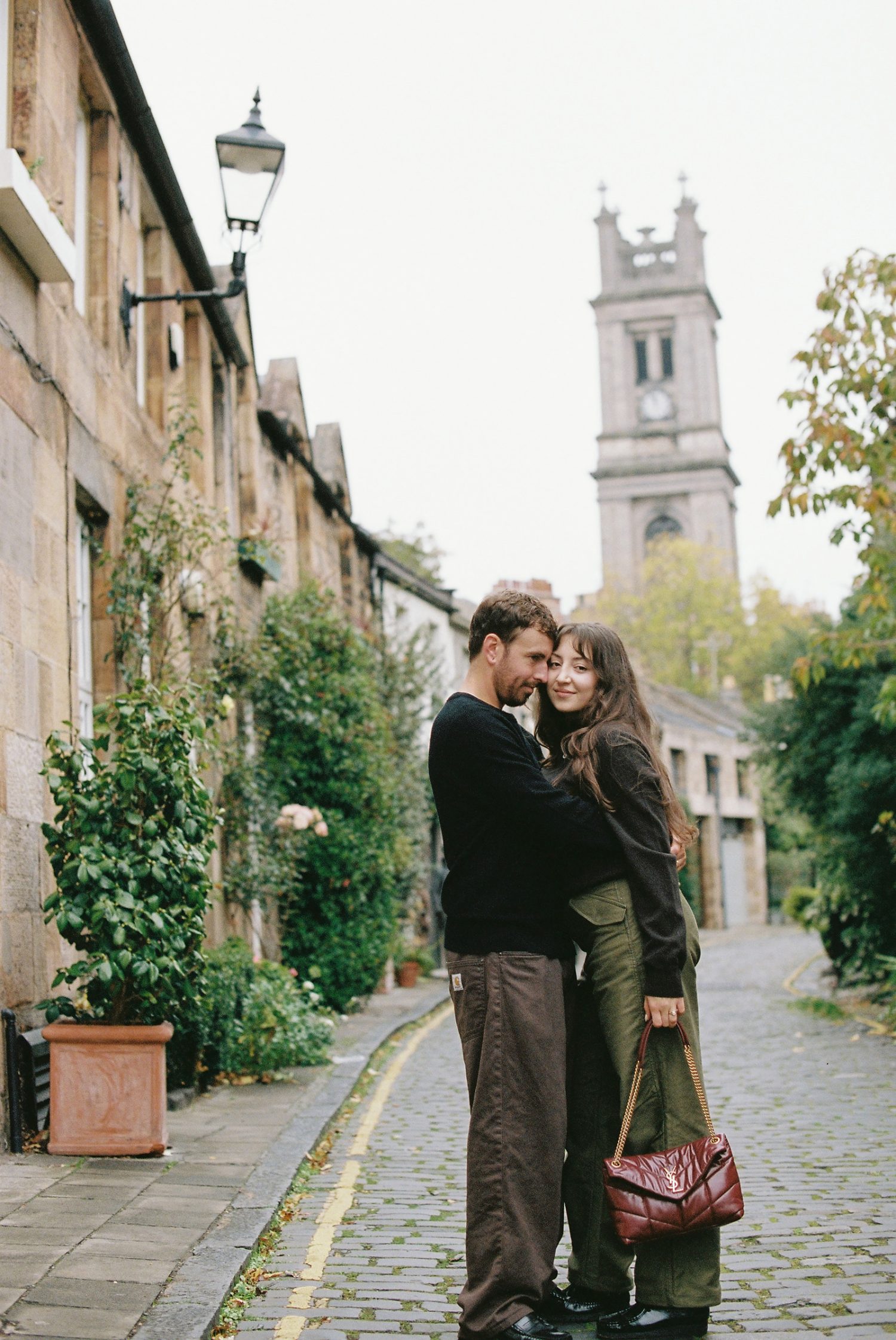 Circus Lane in Stockbridge as a background for analogue photos.