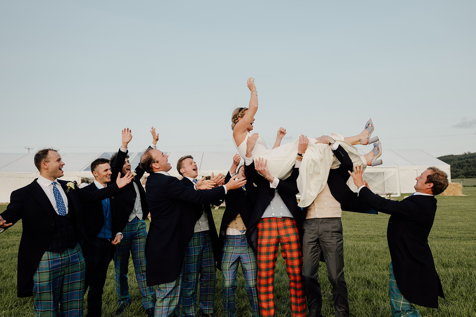 Creative bridal party ideas captured by Ayrshire wedding photographer.
