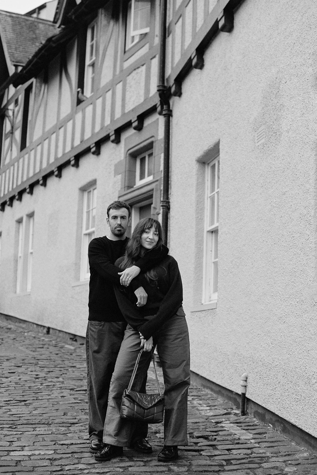 35mm film photographer in Scotland captures American couple during their honeymoon. 
