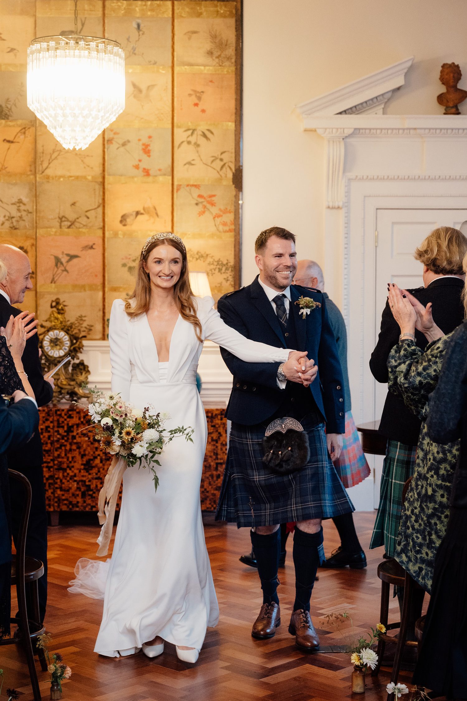 Katy and Ali just married at the Penicuik House.
