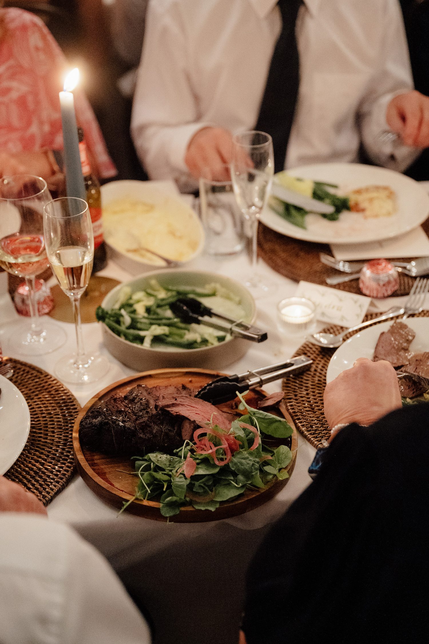 Photo of a shared meal platter at the wedding in Scotland.
