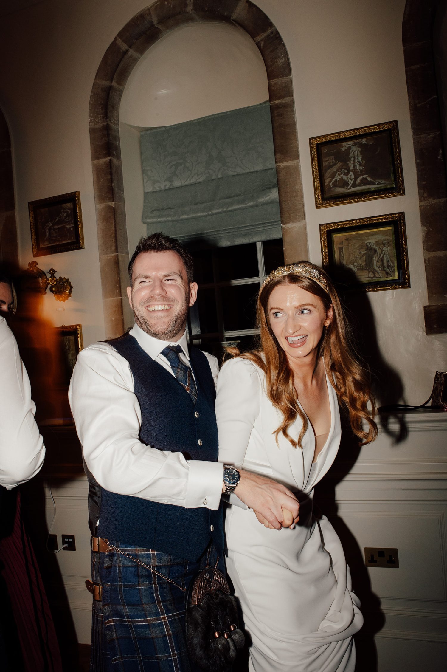 Editorial style wedding photos at the Penicuik House.