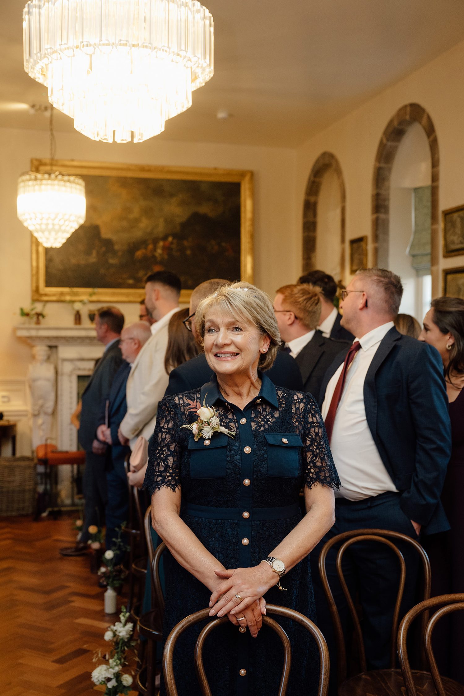 Penicuik House, wedding photographer capturing the ceremony on digital and film.