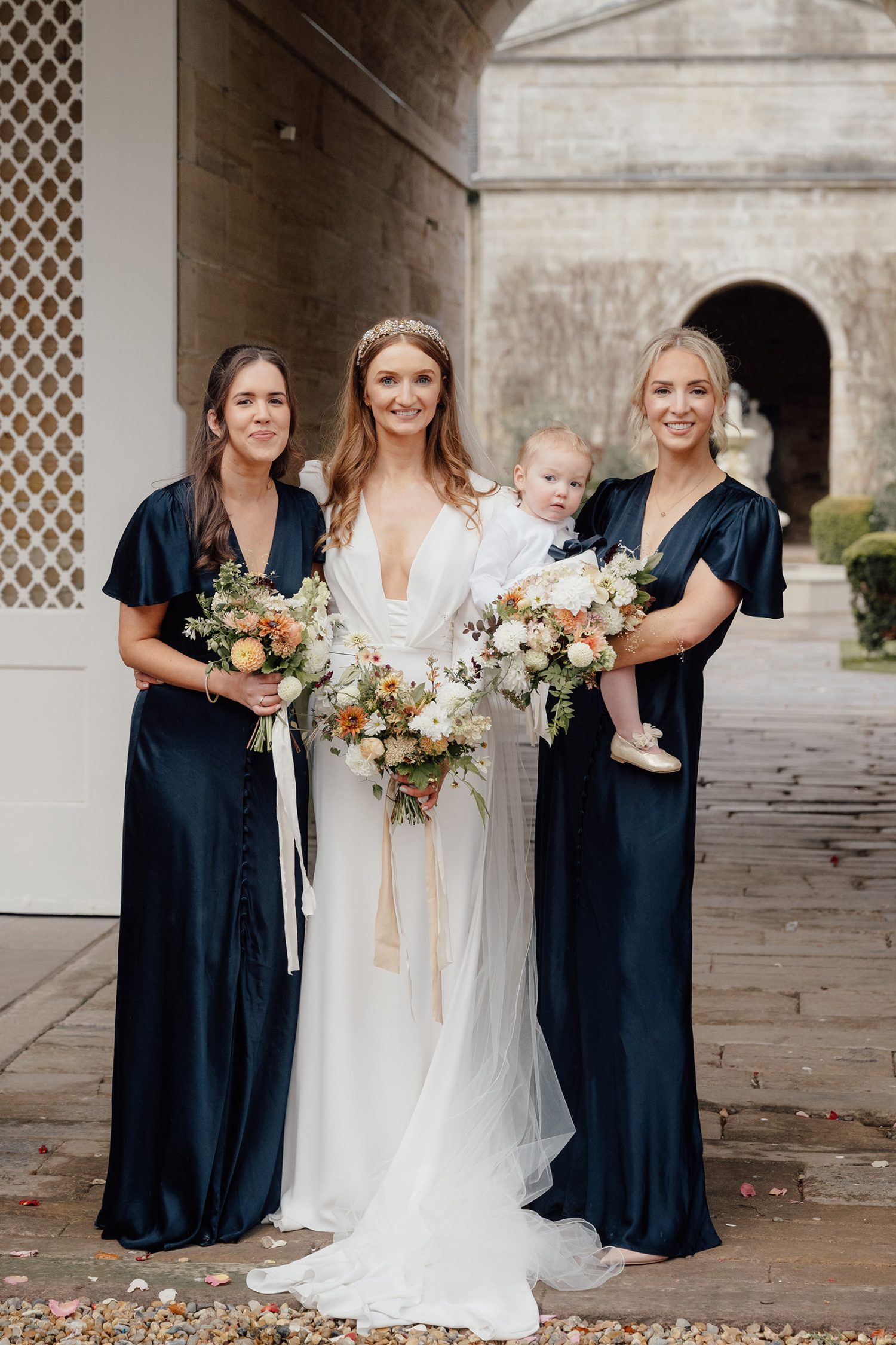 Katy and her bridesmaids captured by Scotland wedding photographer.