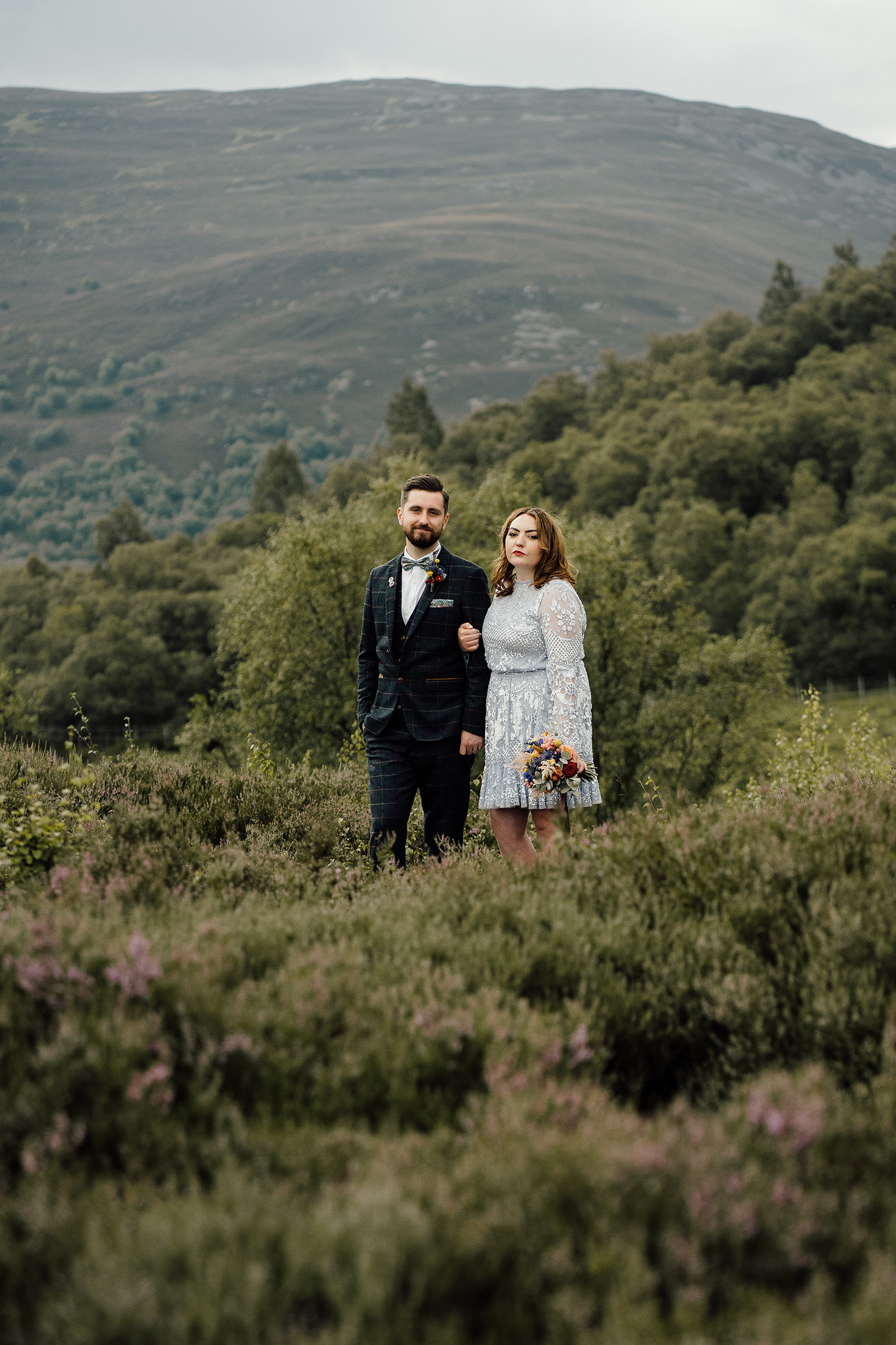 Couple eloping to Cairngorms Park in Scotland.