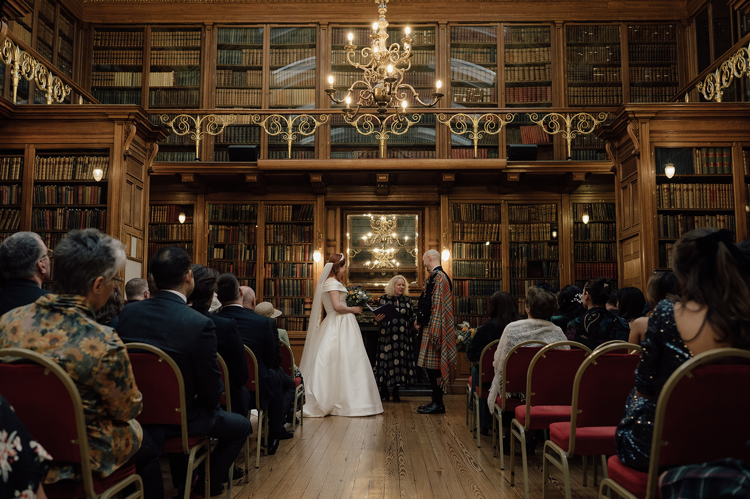 Wedding ceremony at the Royal College of Physicians, one of Edinburgh wedding venues. 