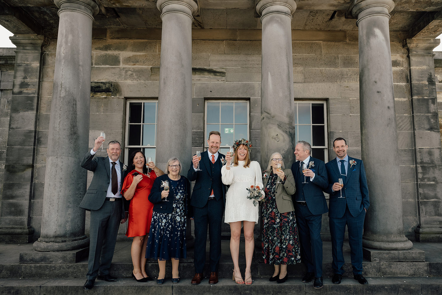 Small wedding in Edinburgh on top of the Calton Hill.