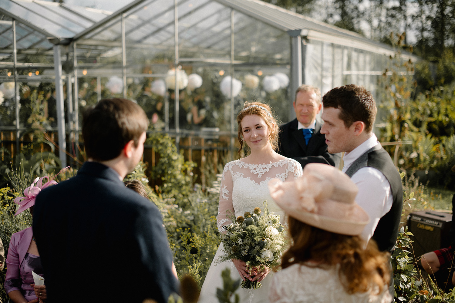 Wedding venue with a glasshouse for receptions.
