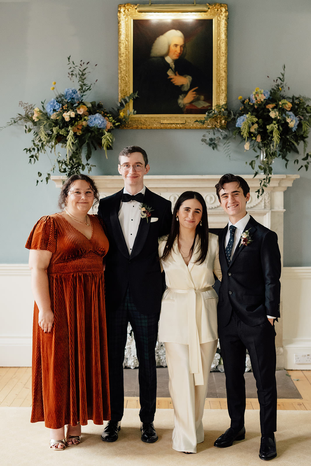 Family photos taken at the RCPE wedding venue by Scotland 35mm film photographer. 